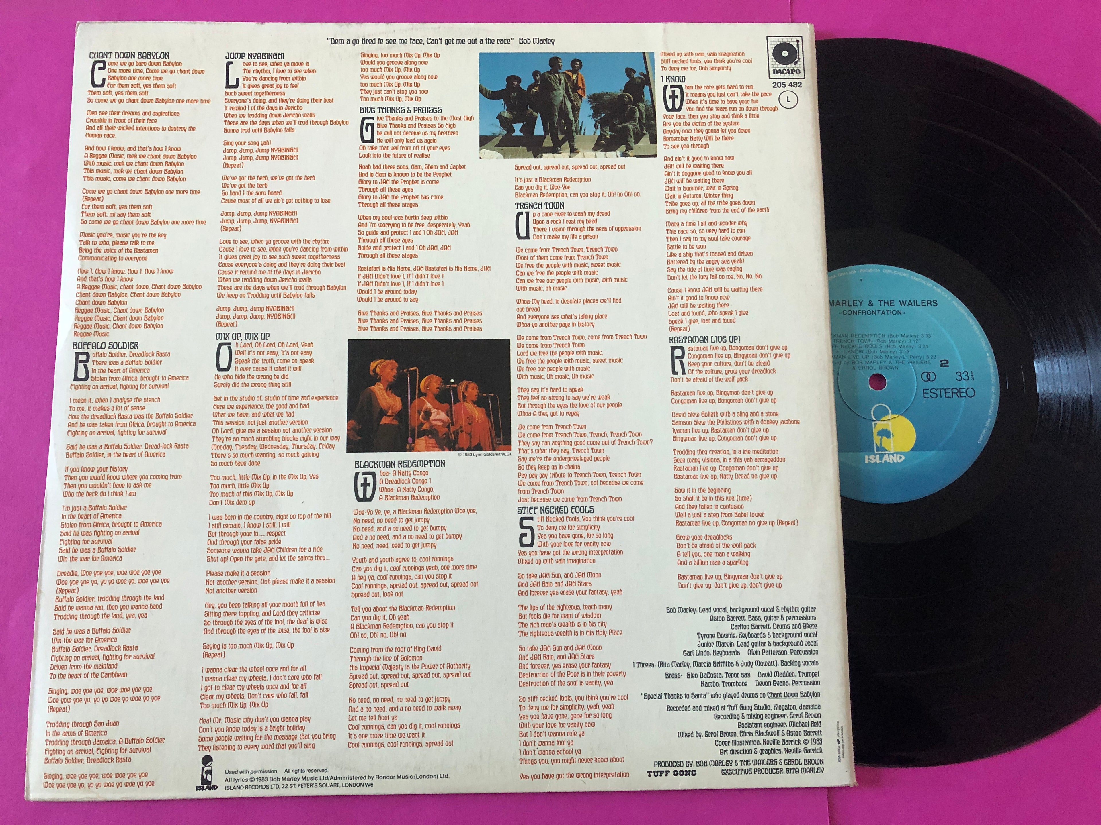 Bob Marley & The Wailers : Confrontation (LP, Album, Gat)