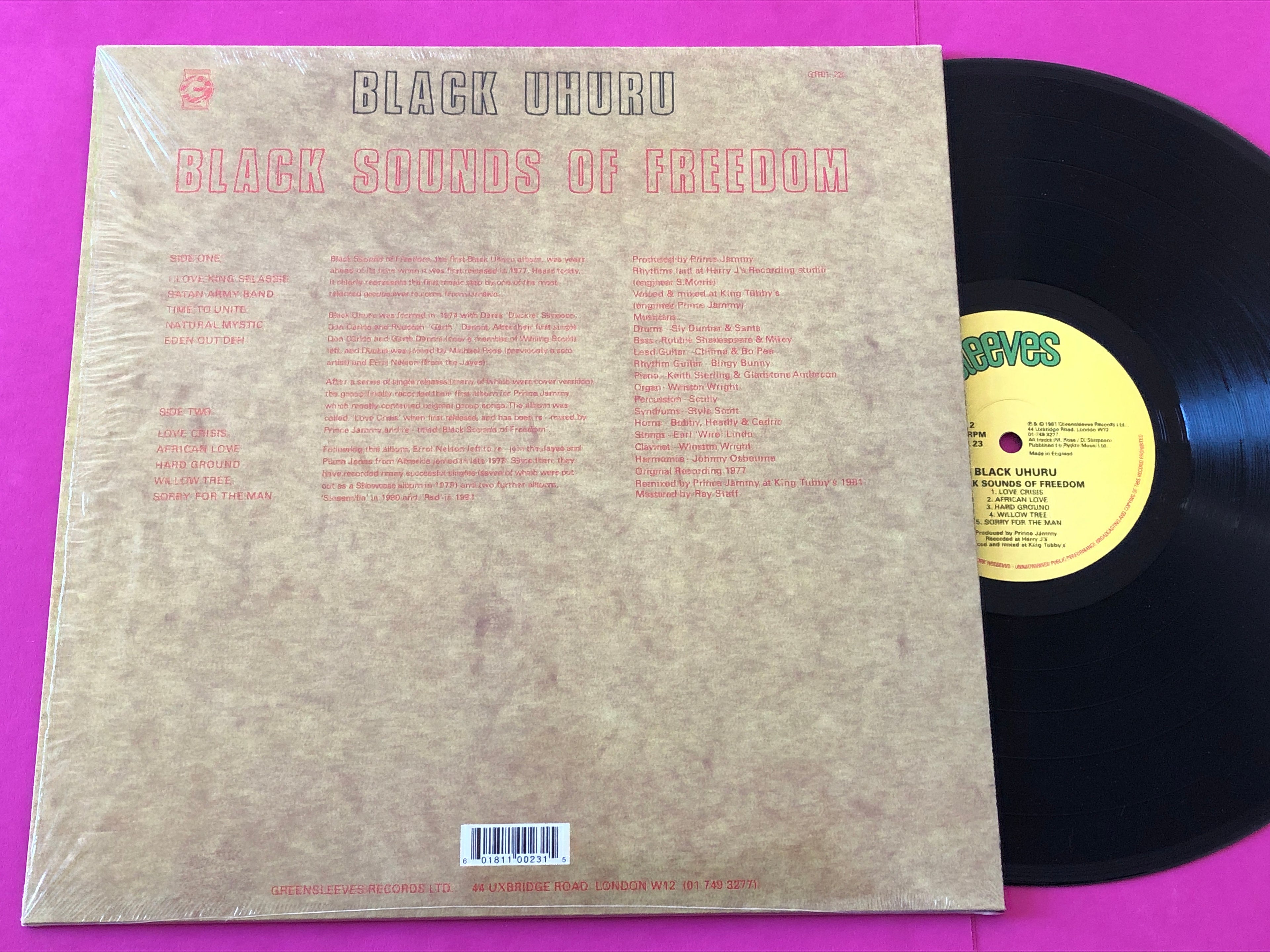 Black Uhuru : Black Sounds Of Freedom (LP, Album, RE)