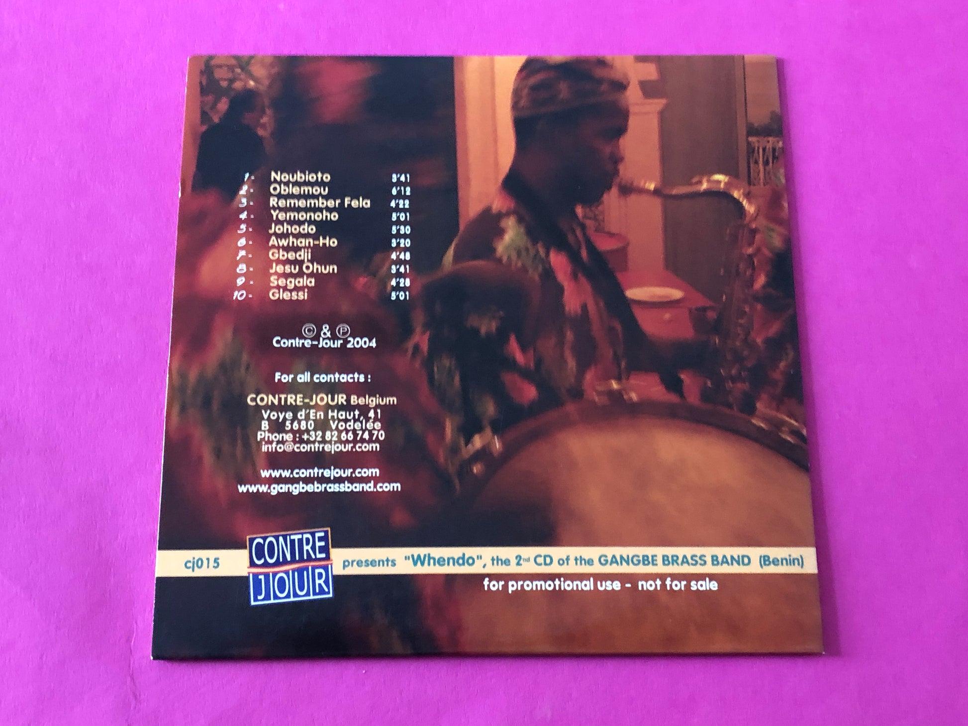 Gangbé Brass Band : Whendo (Roots Racines) (CD, Album, Promo)