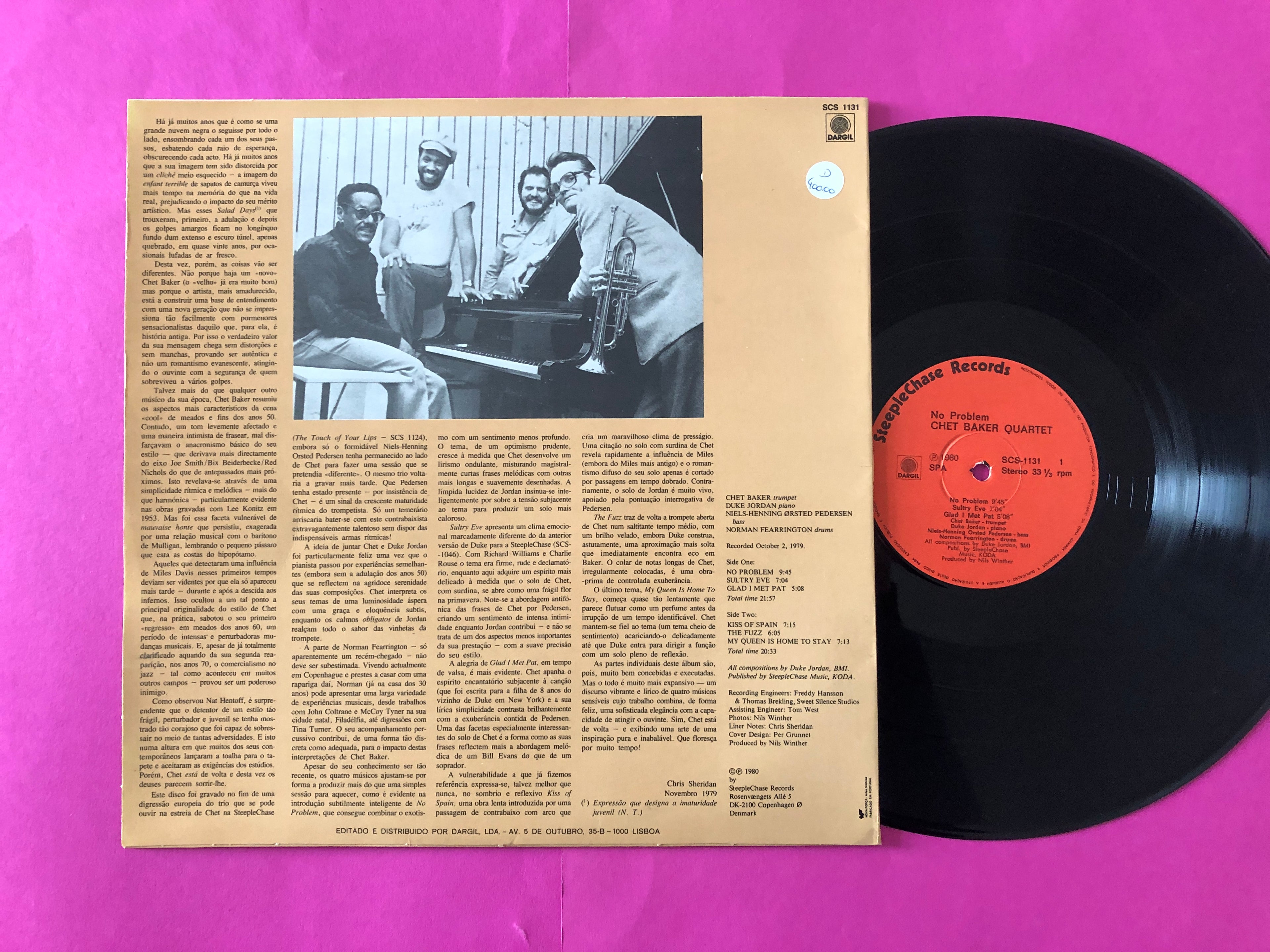 Chet Baker Quartet : No Problem (LP, Album)