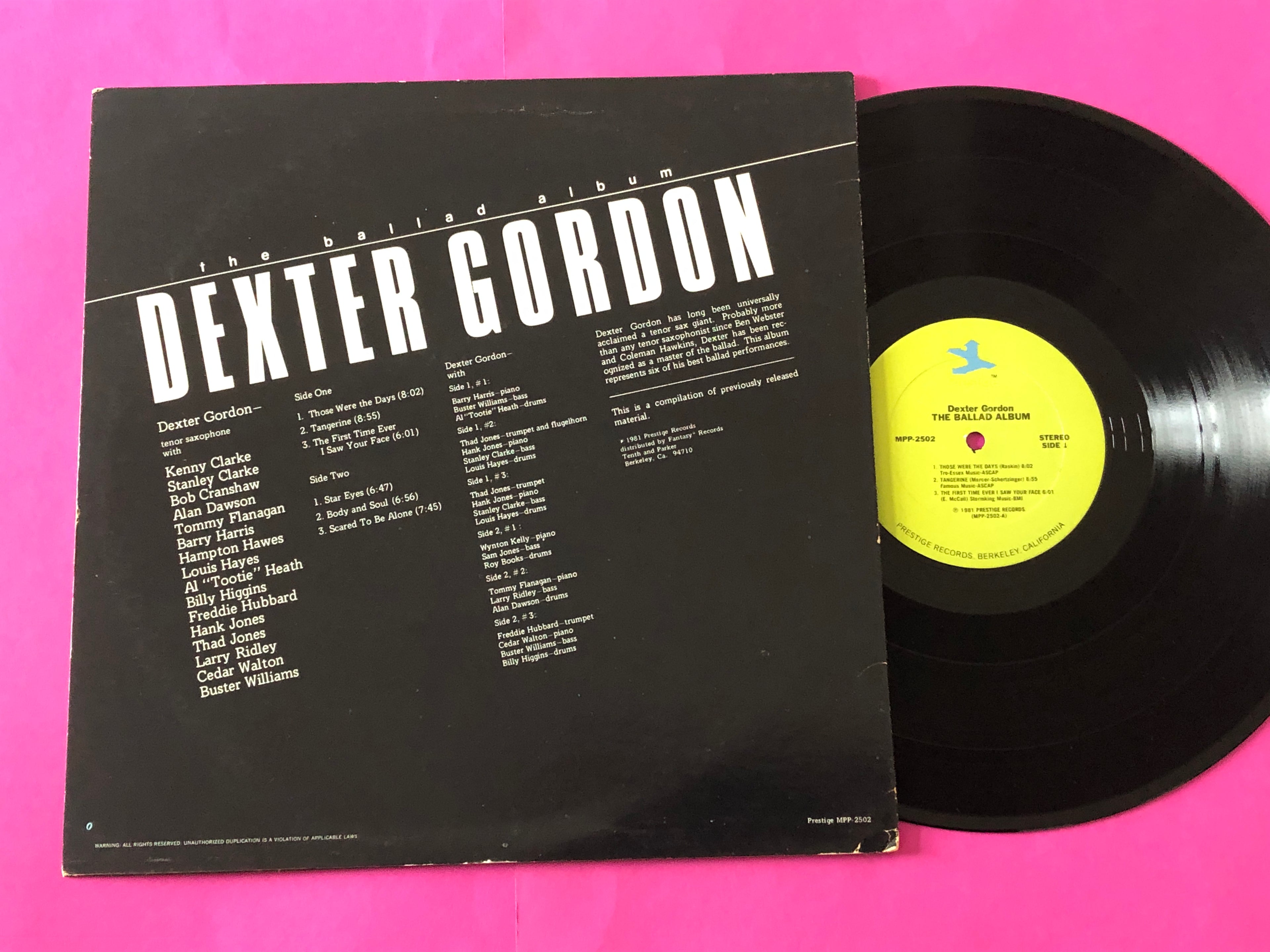 Dexter Gordon : The Ballad Album (LP, Comp)