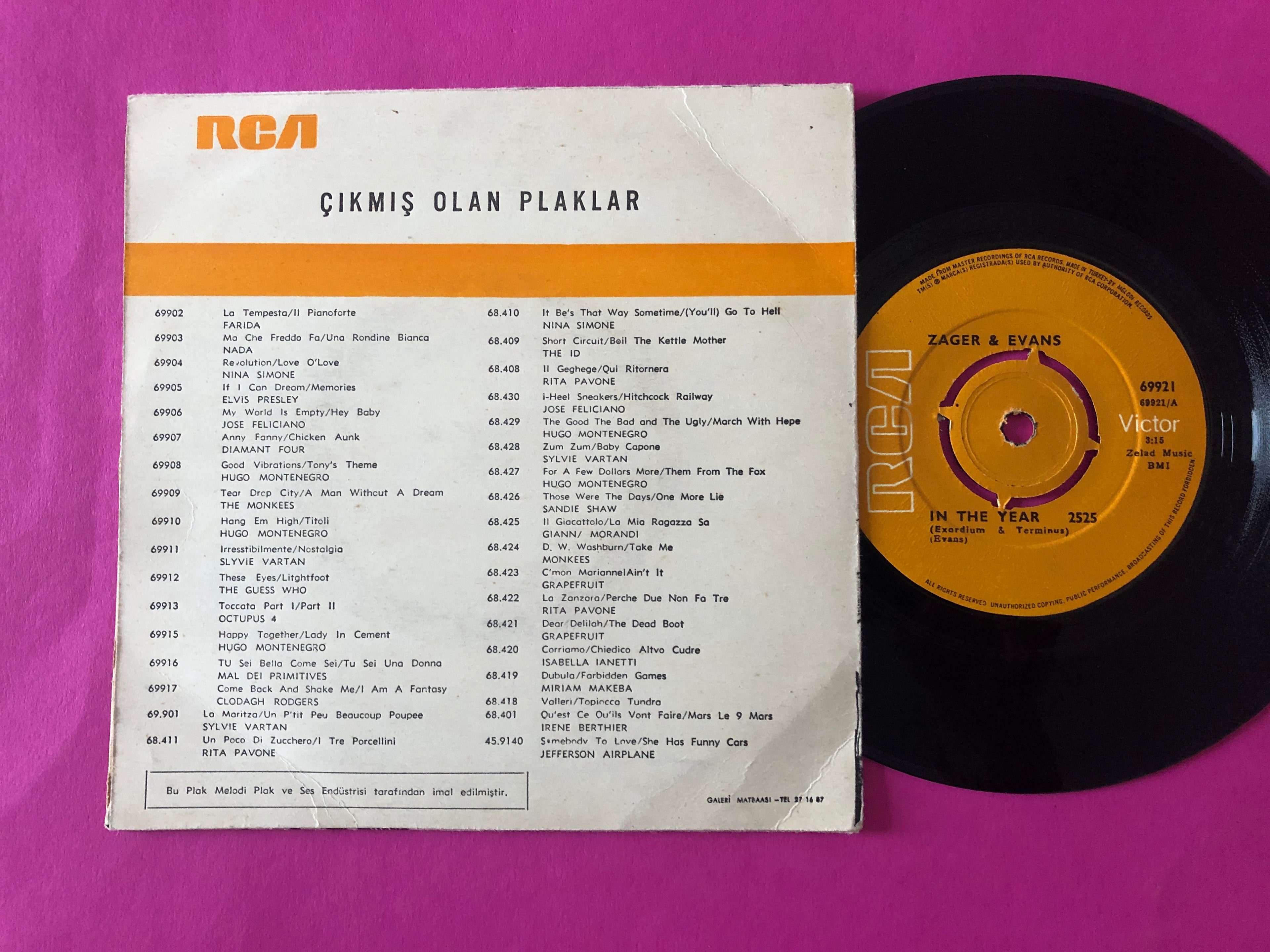Zager & Evans : In The Year 2525 (7", Single)