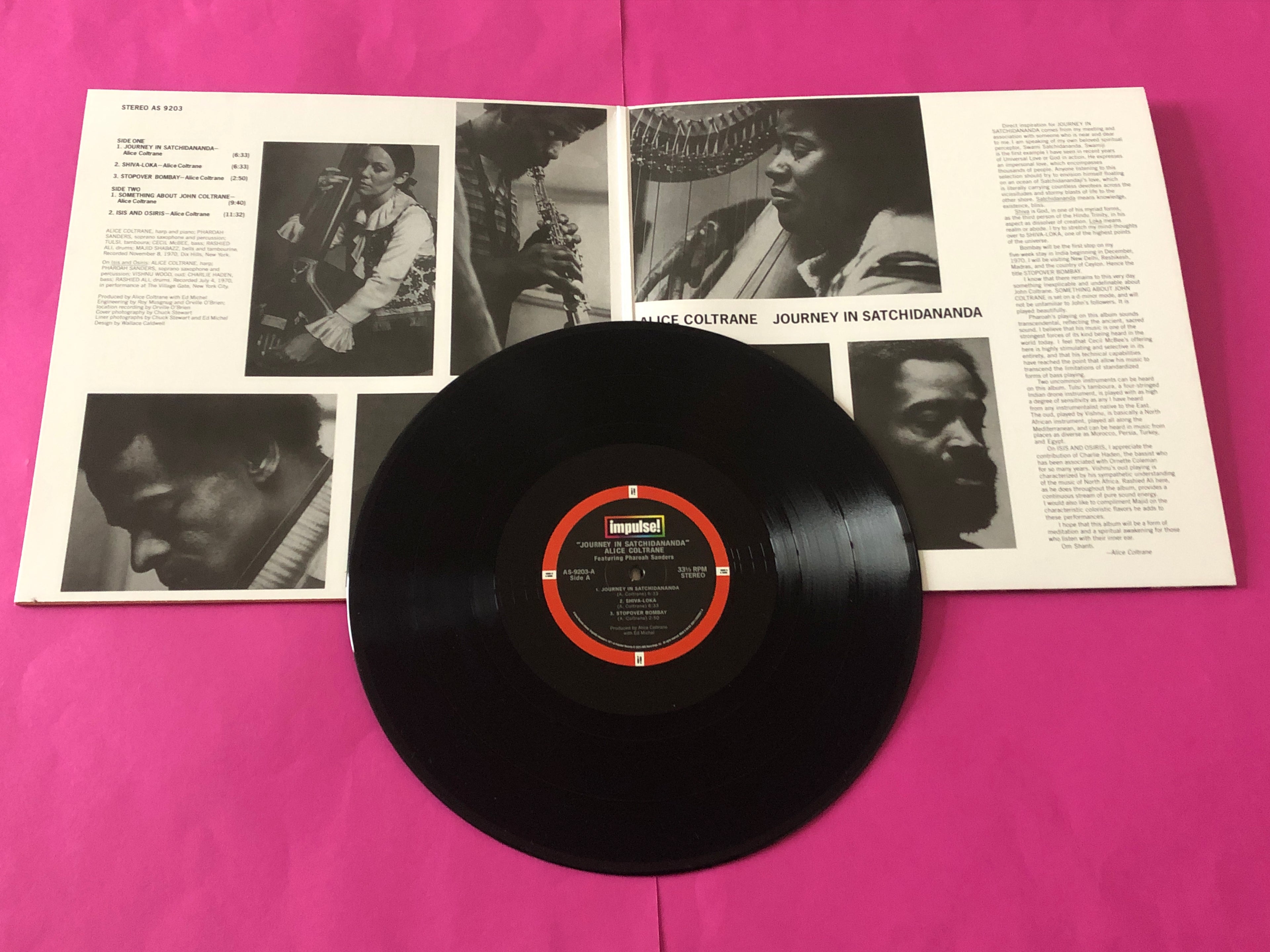 Alice Coltrane Featuring Pharoah Sanders : Journey In Satchidananda (LP, Album, RE, Gat)