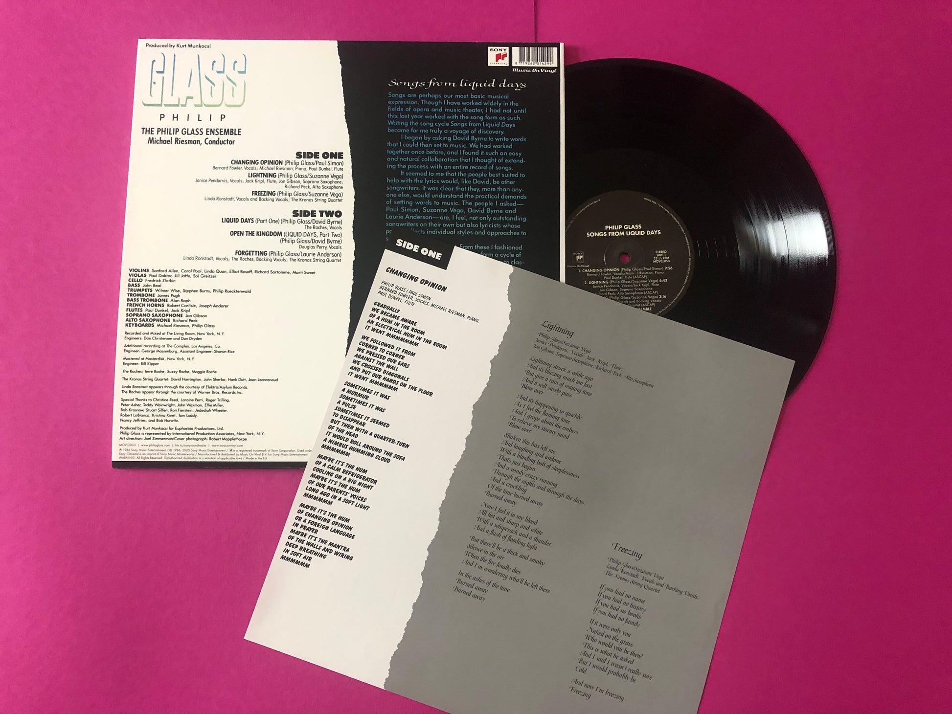 Philip Glass : Songs From Liquid Days (LP,Album,Reissue)