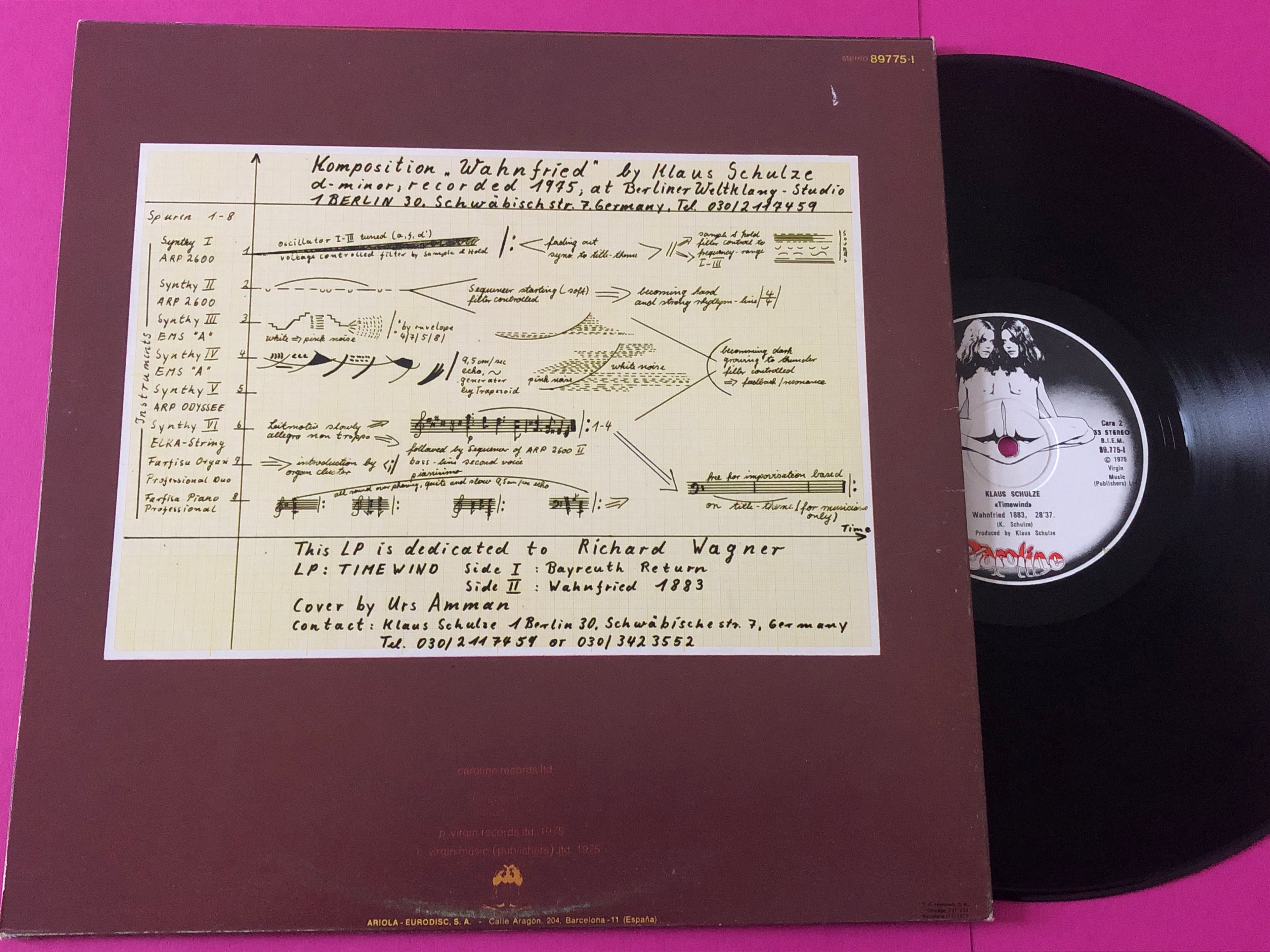 Klaus Schulze : Timewind (LP,Album,Repress)