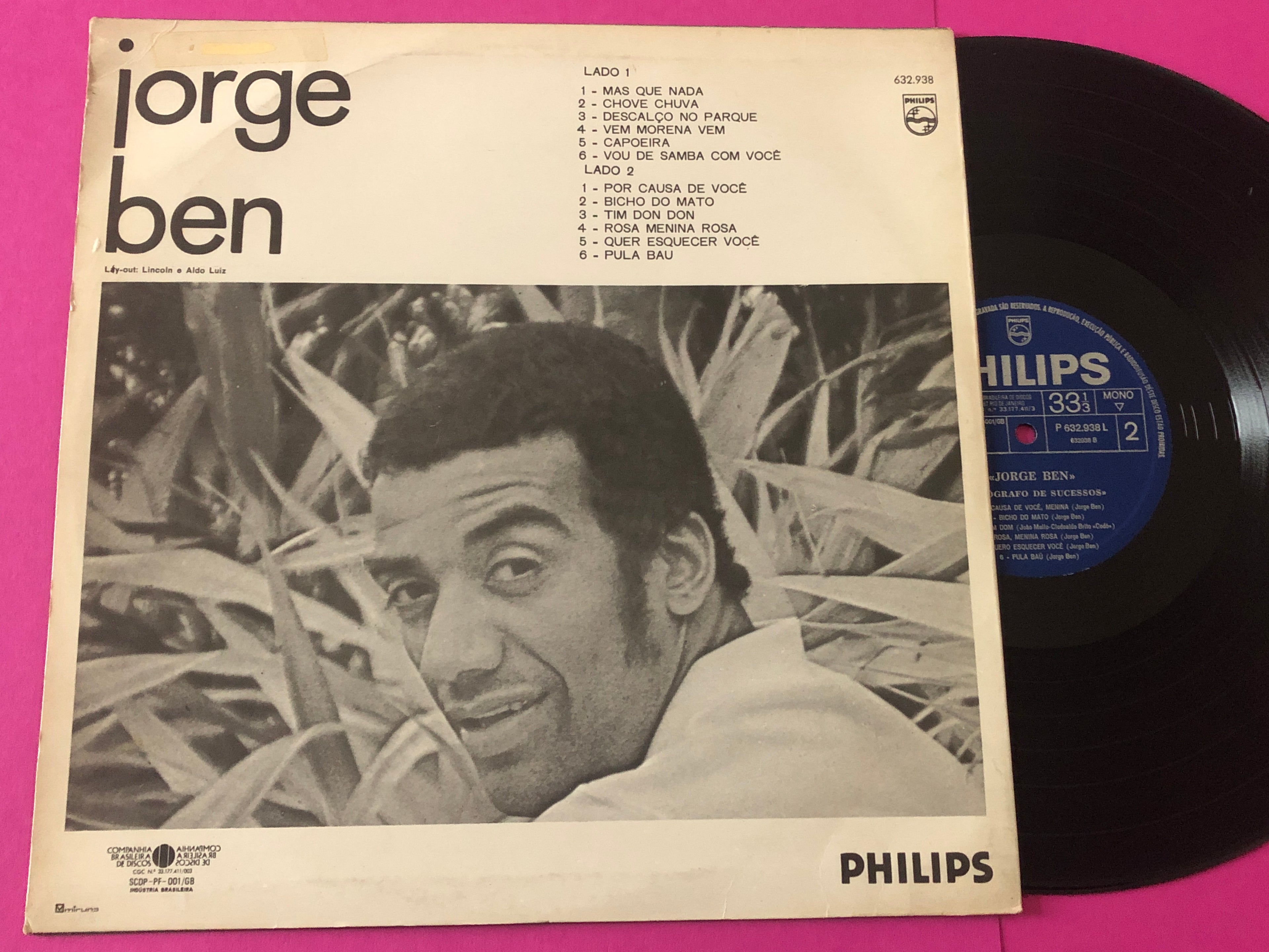 Jorge Ben : Autógrafo De Sucessos Jorge Ben (LP,Compilation,Mono)