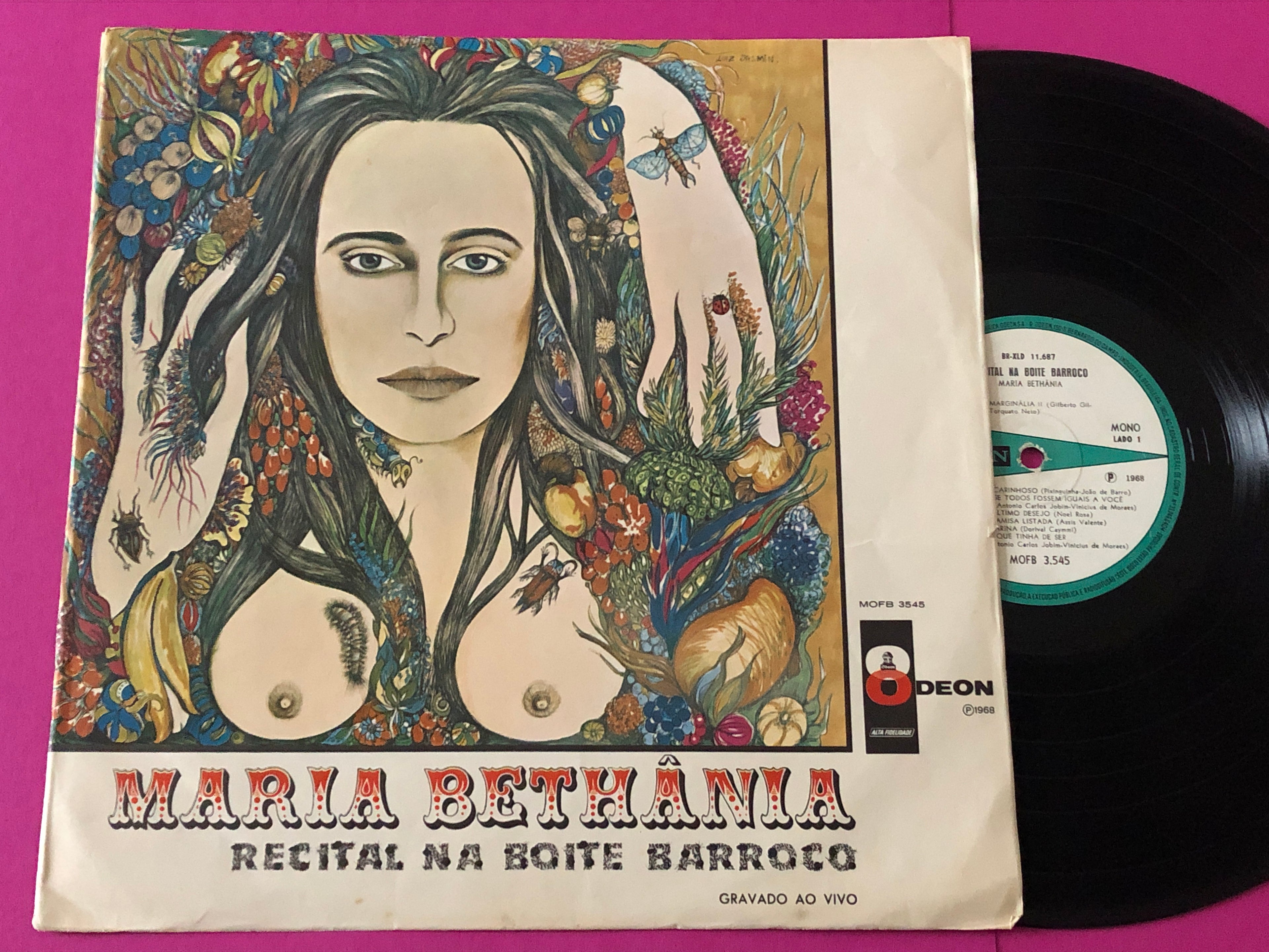 Maria Bethânia : Recital Na Boite Barroco (LP,Album,Mono)