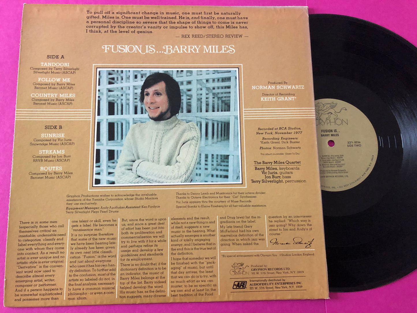Barry Miles : Fusion Is... (LP,Album,Stereo)