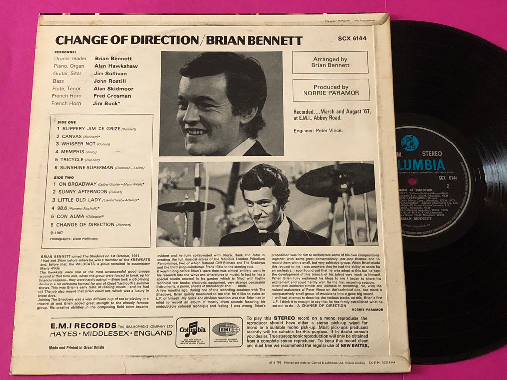 Brian Bennett : Change Of Direction (LP,Album,Stereo)
