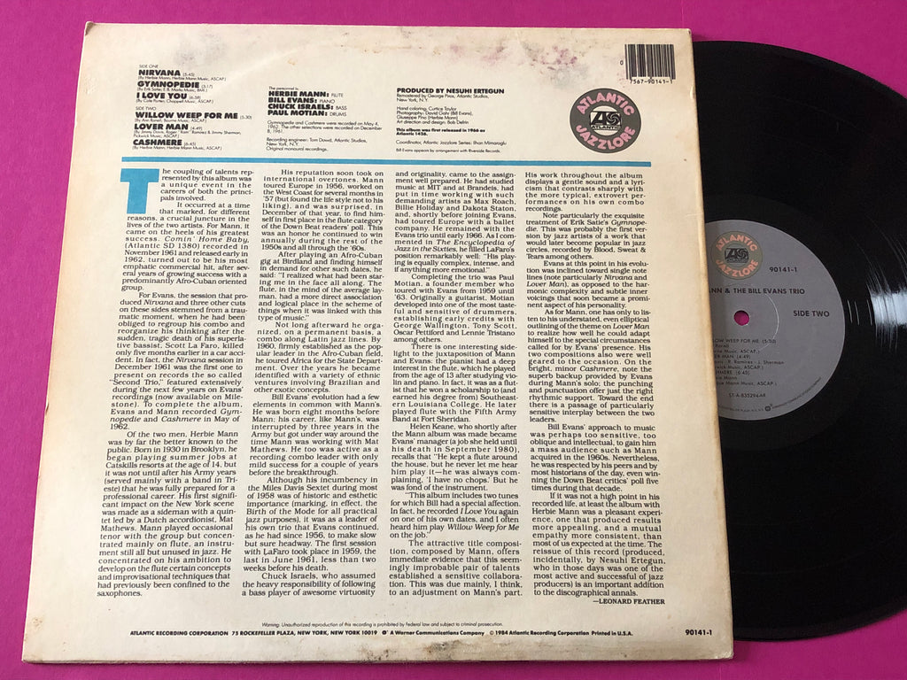Herbie Mann & Bill Evans Trio, The : Nirvana (LP,Album,Mono,Reissue)
