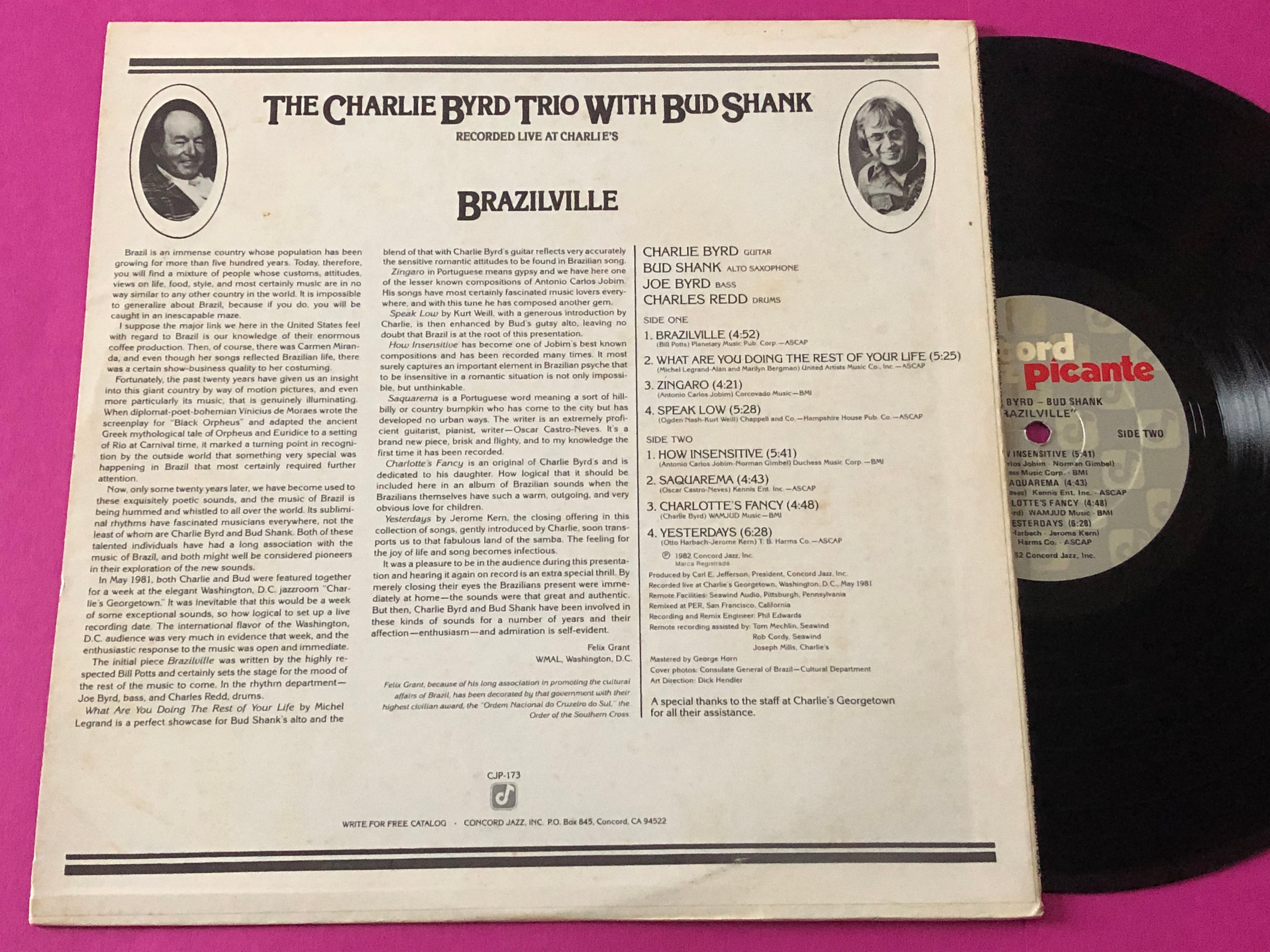 Charlie Byrd Trio With Bud Shank : Brazilville (LP,Album)