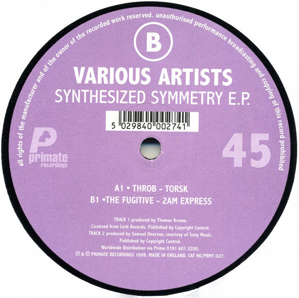 Various : Synthesized Symmetry E.P. (2x12", EP)