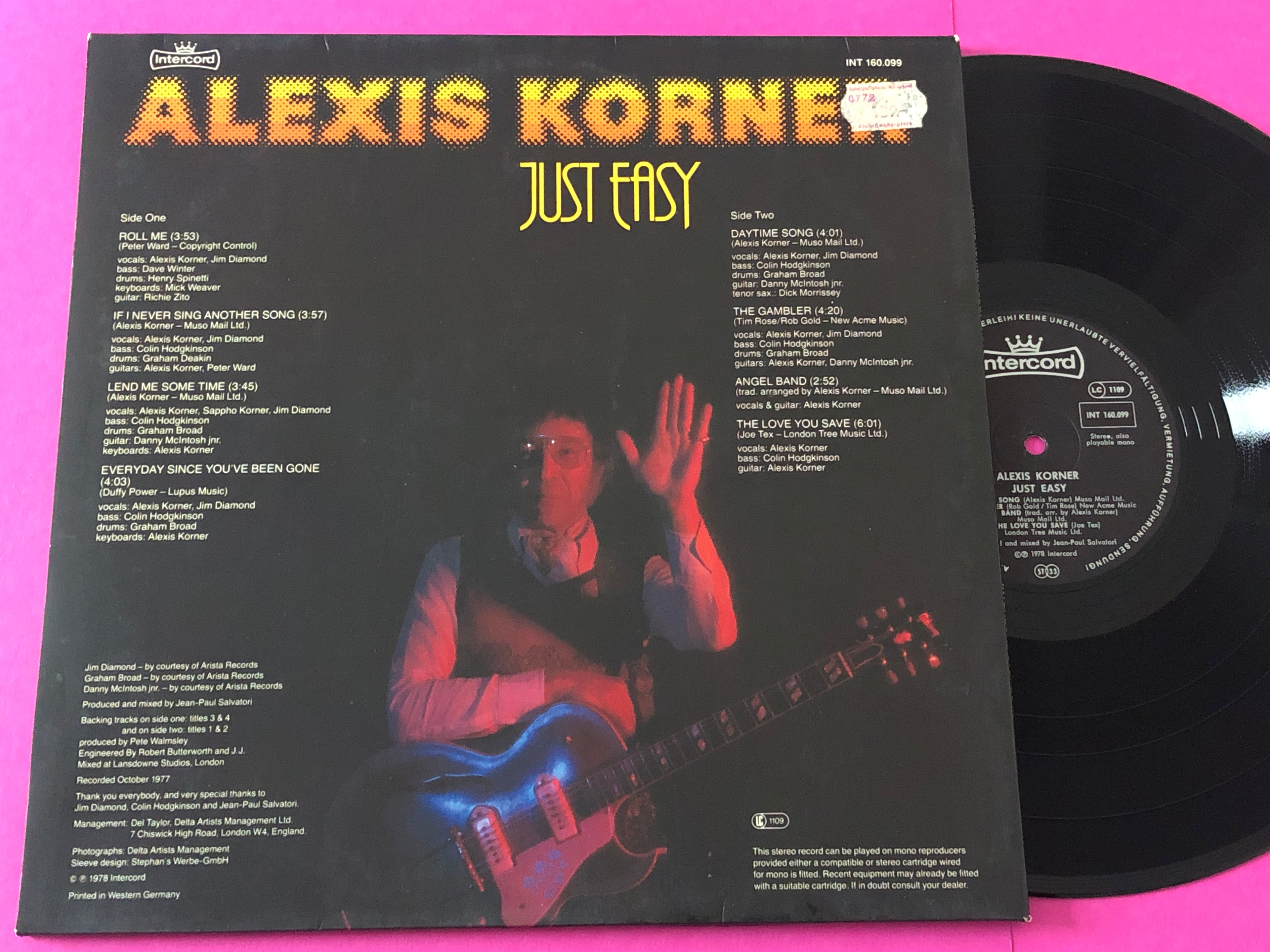Alexis Korner : Just Easy (LP,Album,Stereo)