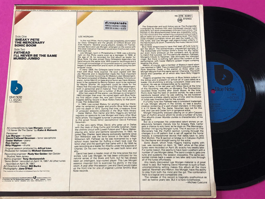 Lee Morgan : Sonic Boom (LP,Album,Reissue)
