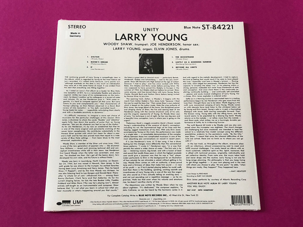 Larry Young : Unity (LP,Album,Reissue,Stereo)