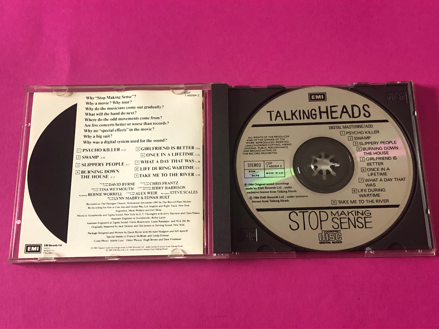 Talking Heads : Stop Making Sense (Album,Stereo)