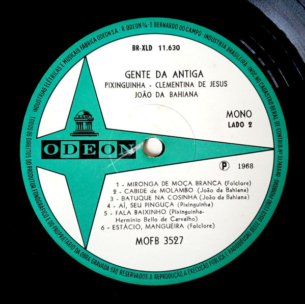 Pixinguinha, Clementina De Jesus & João Da Baiana : Gente Da Antiga (LP, Mono)