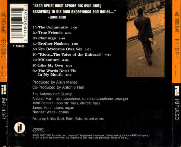 Antonio Hart : Here I Stand (CD, Album)