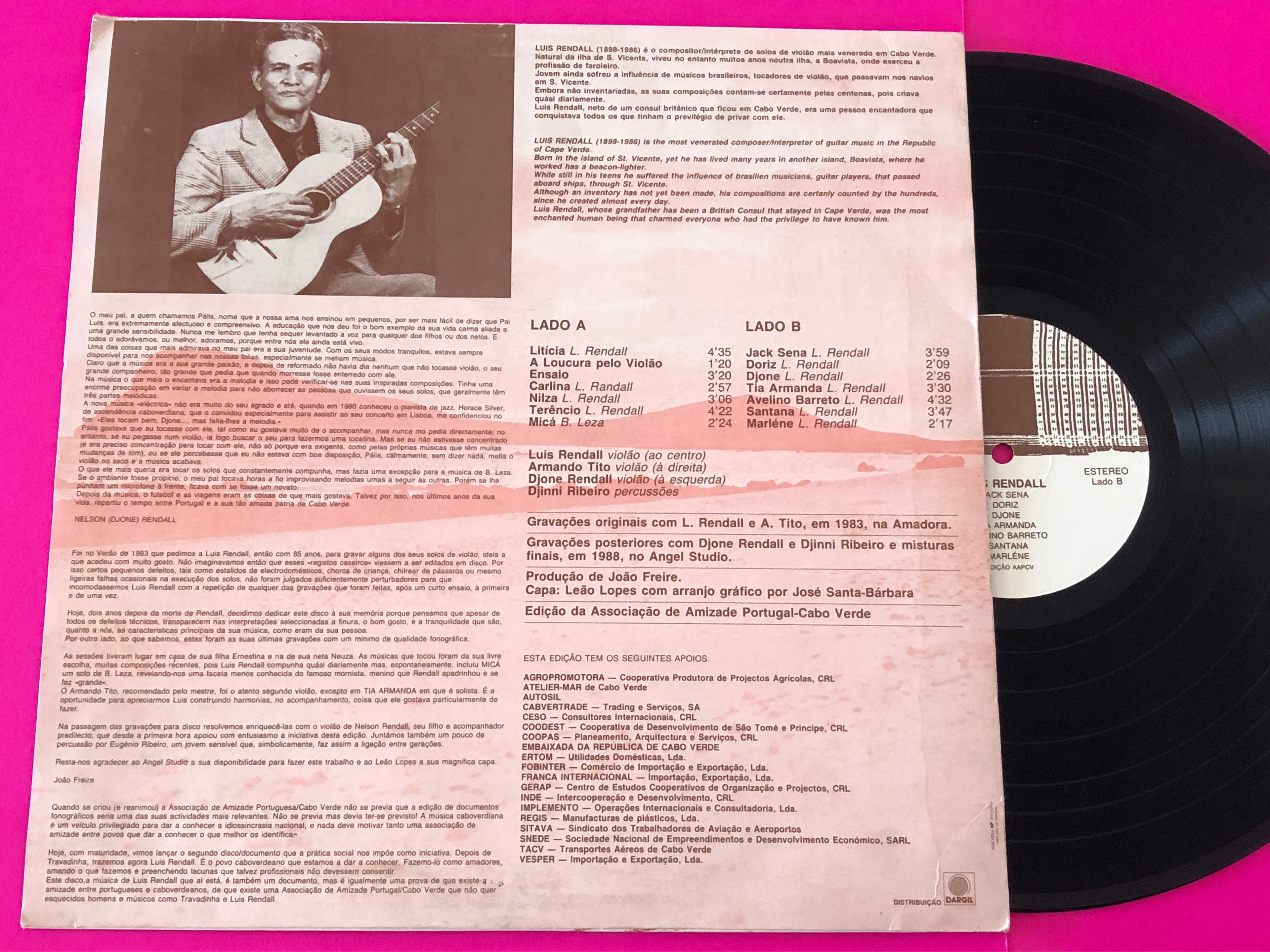 Luis Rendall : Memórias De Um Violão (LP)