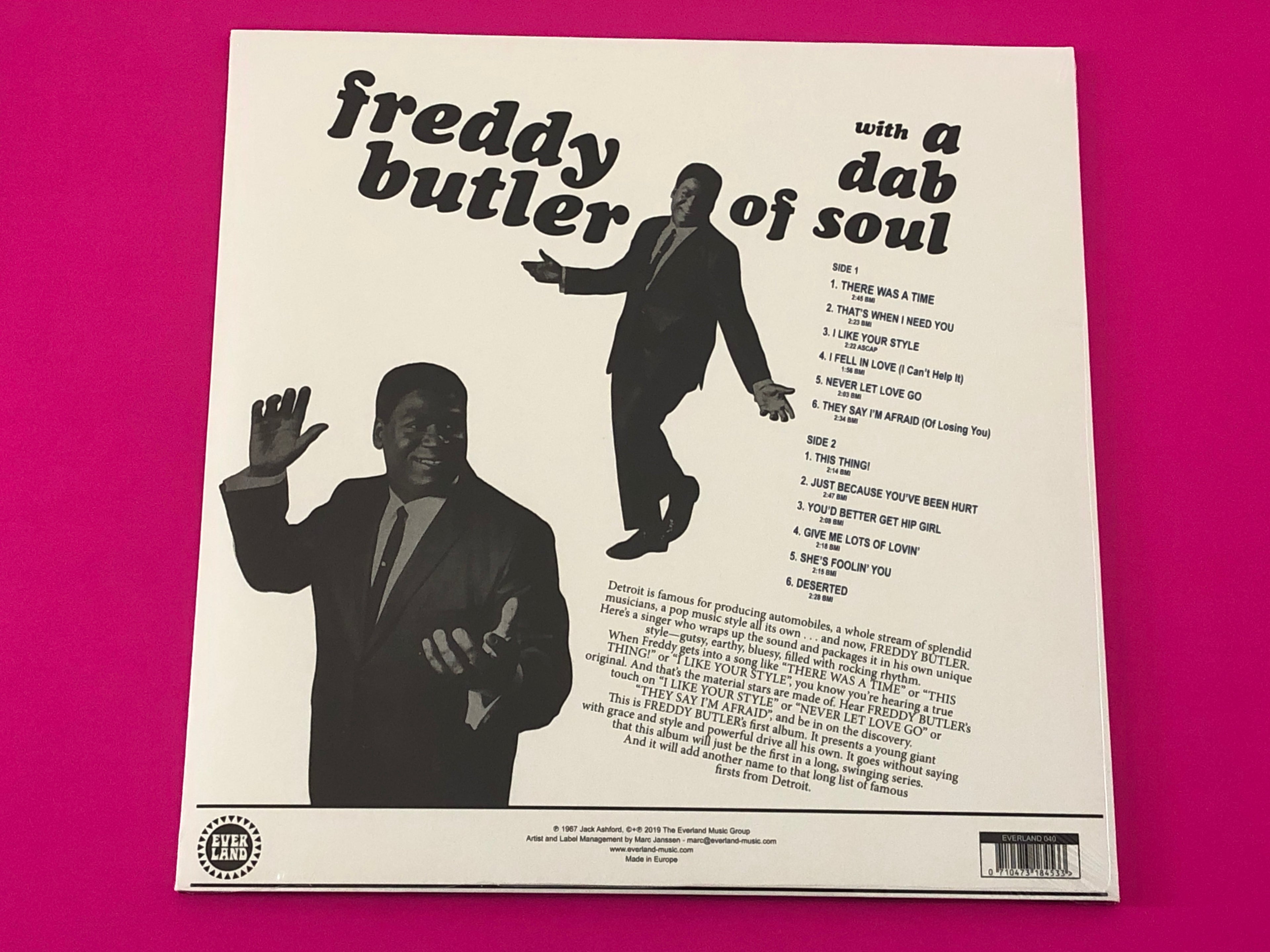 Freddy Butler : With A Dab Of Soul (LP, Album, RE)