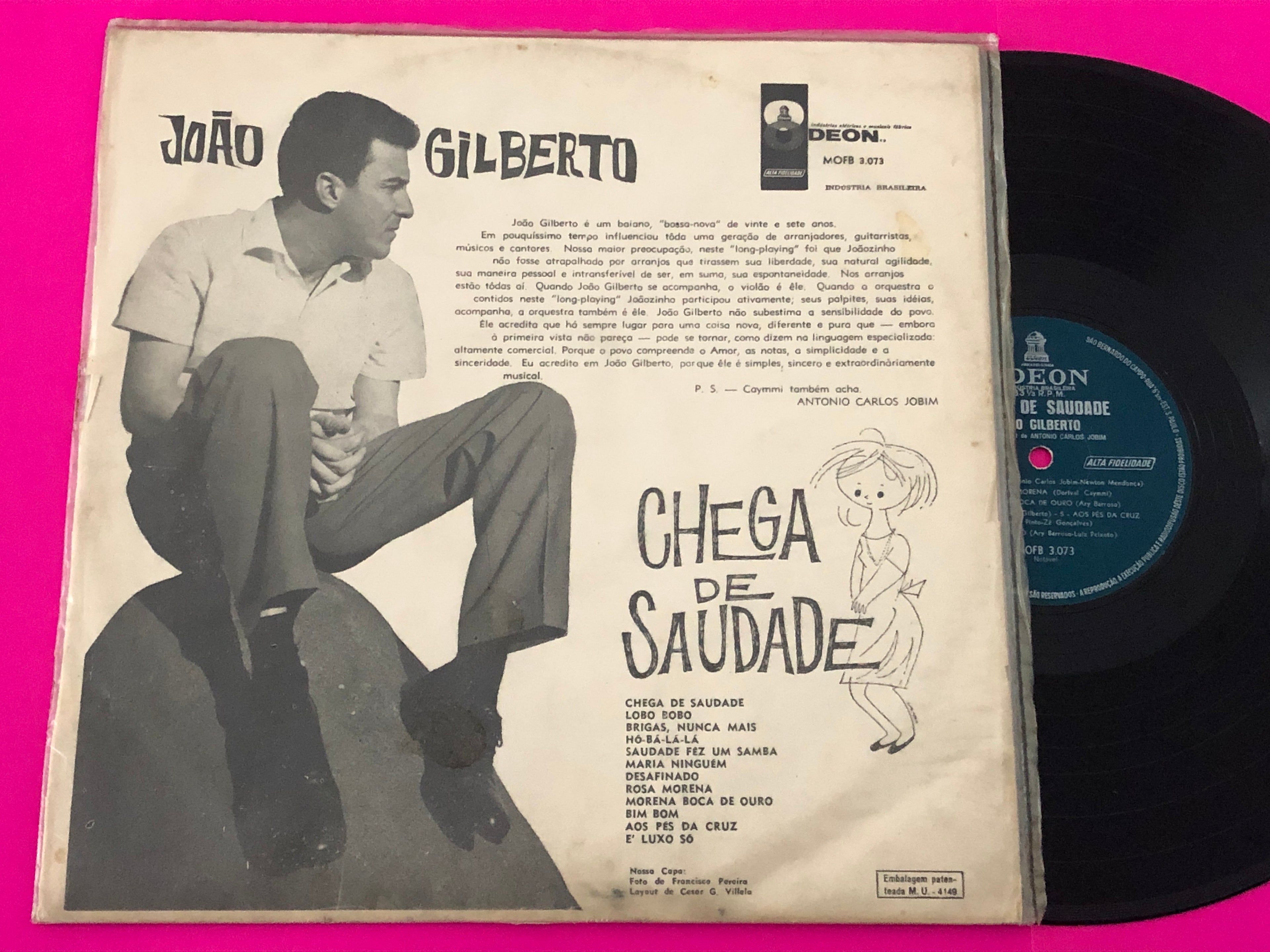 João Gilberto : Chega De Saudade (LP, Album, RE)