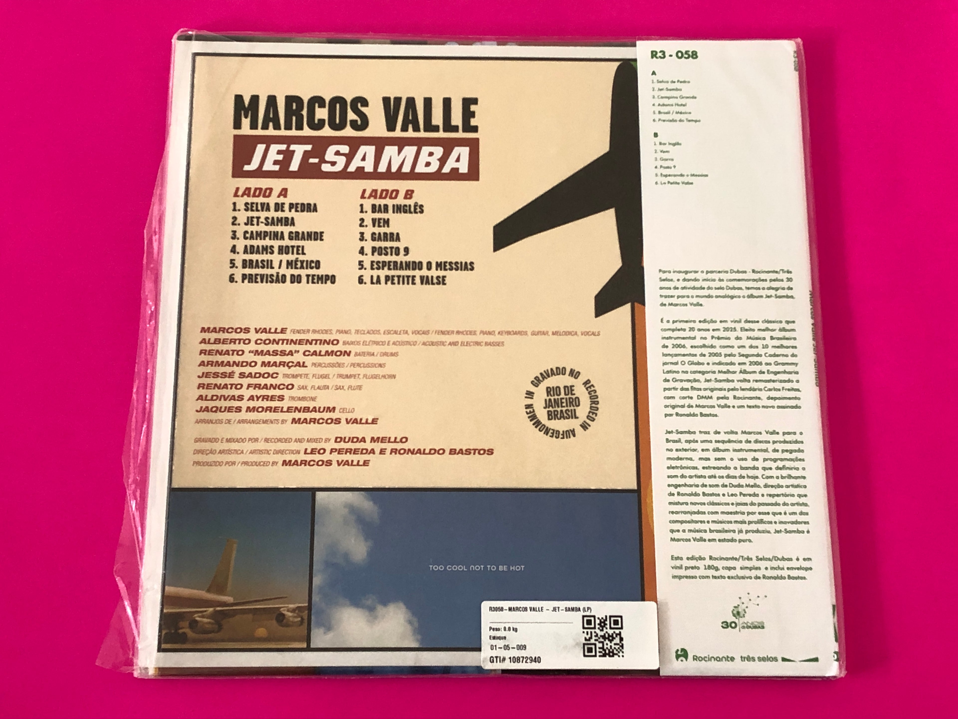 Marcos Valle : Jet-Samba (LP, Album, Ltd, RE, RM)