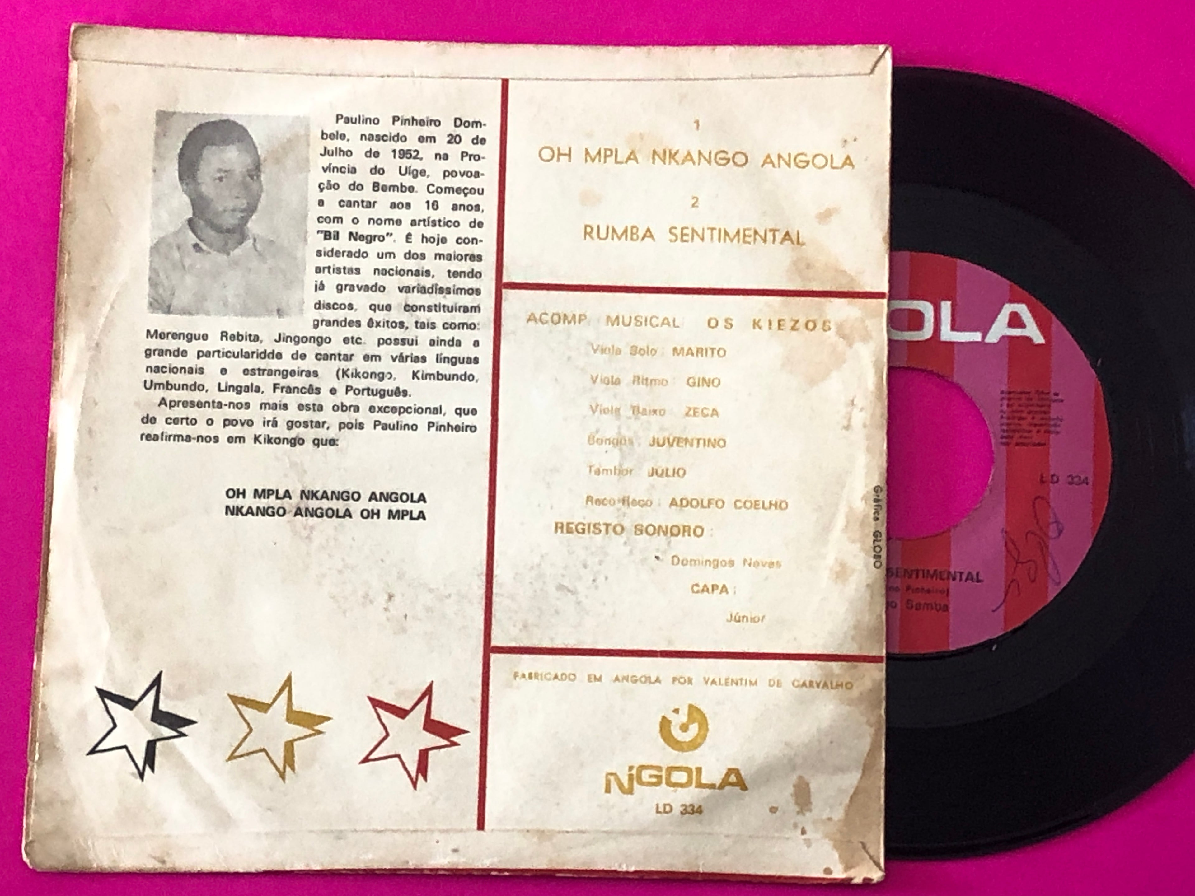 Paulino Pinheiro : Oh MPLA Nkango Angola (7")
