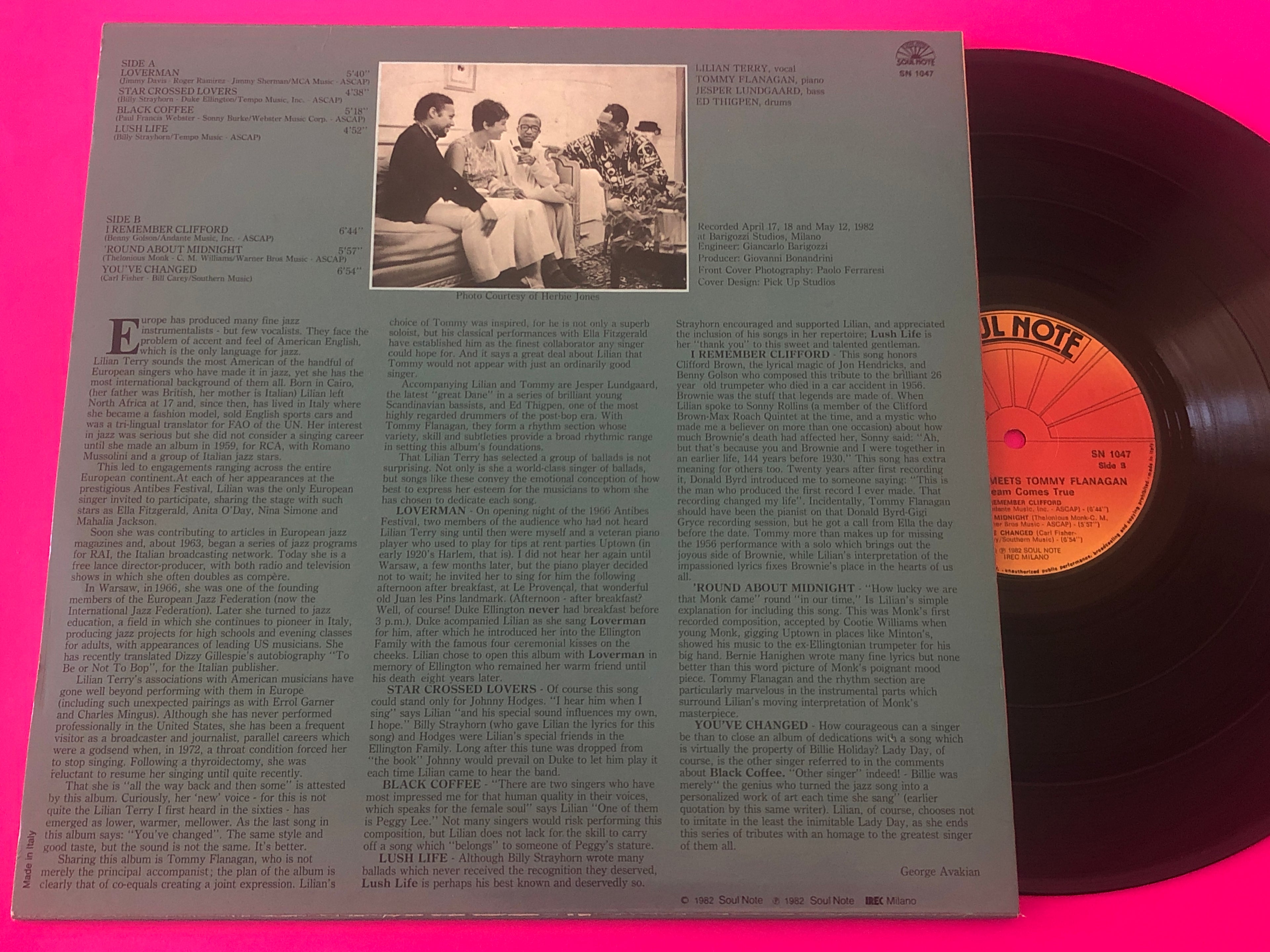 Lilian Terry Meets Tommy Flanagan : A Dream Comes True (LP, Album)