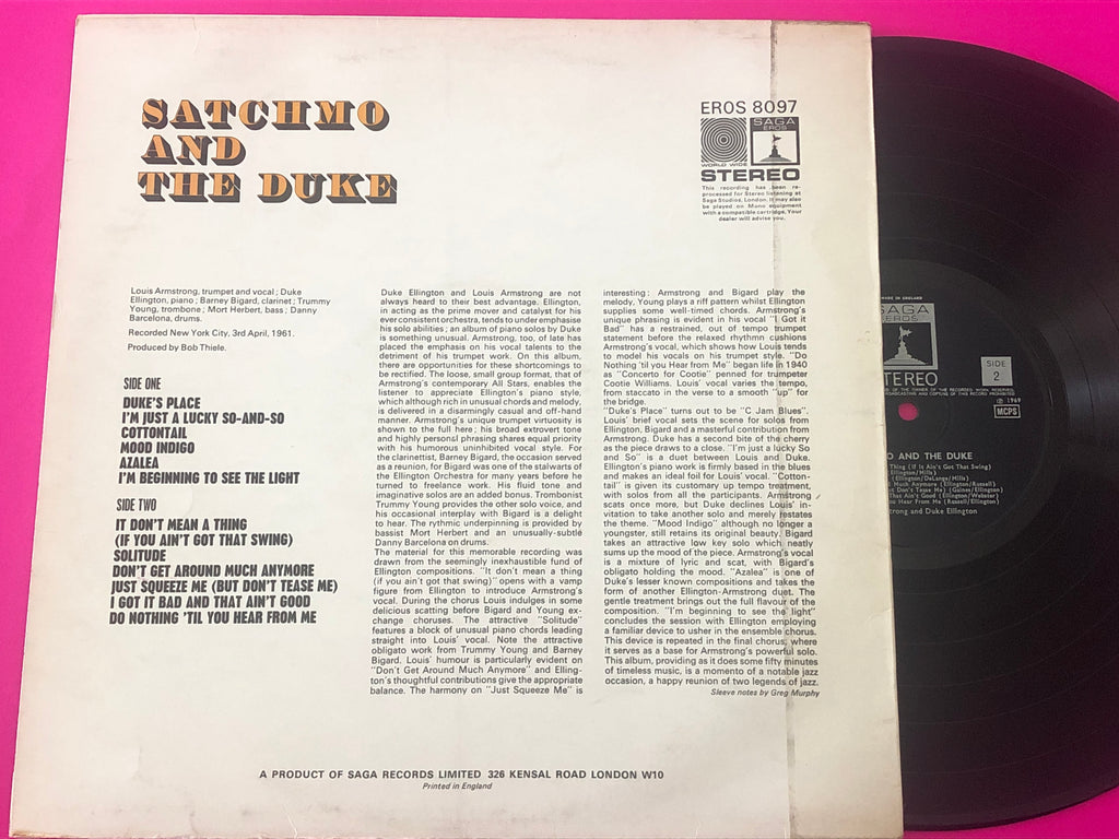 Louis Armstrong And Duke Ellington : Satchmo And The Duke (LP, Album, Comp)