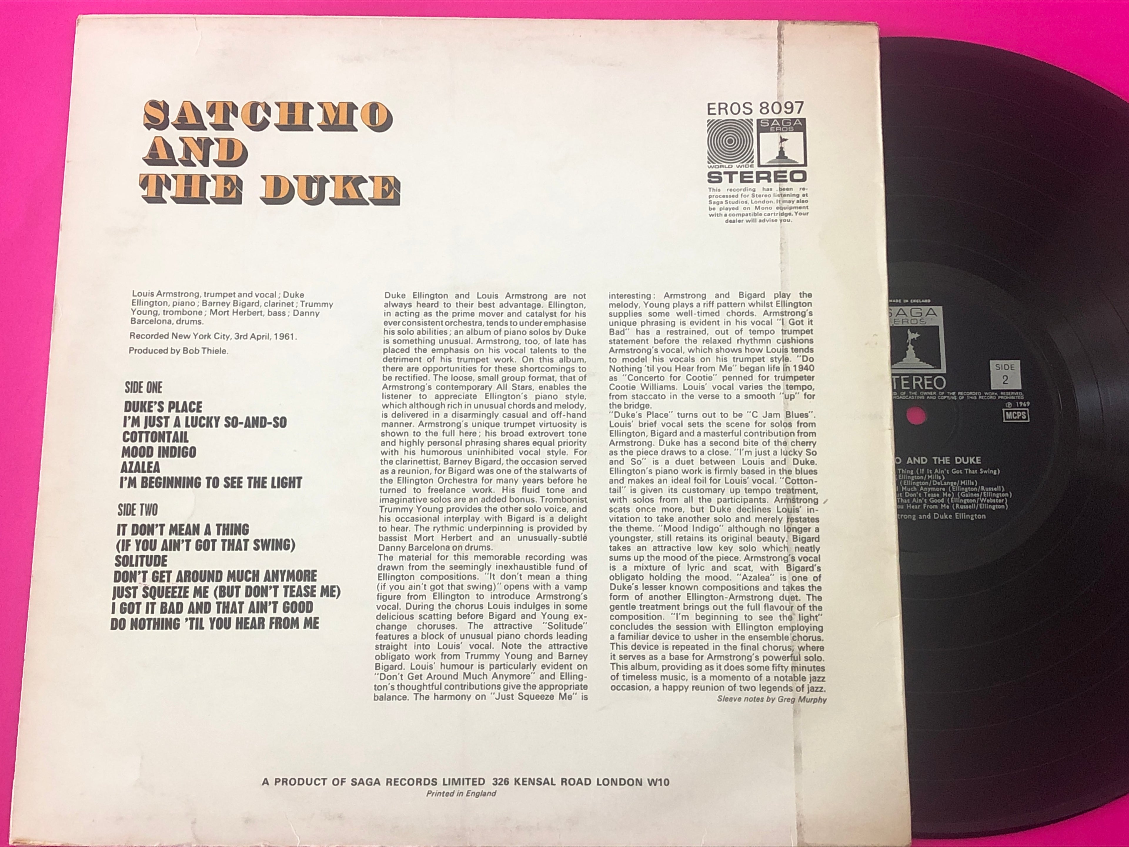 Louis Armstrong And Duke Ellington : Satchmo And The Duke (LP, Album, Comp)