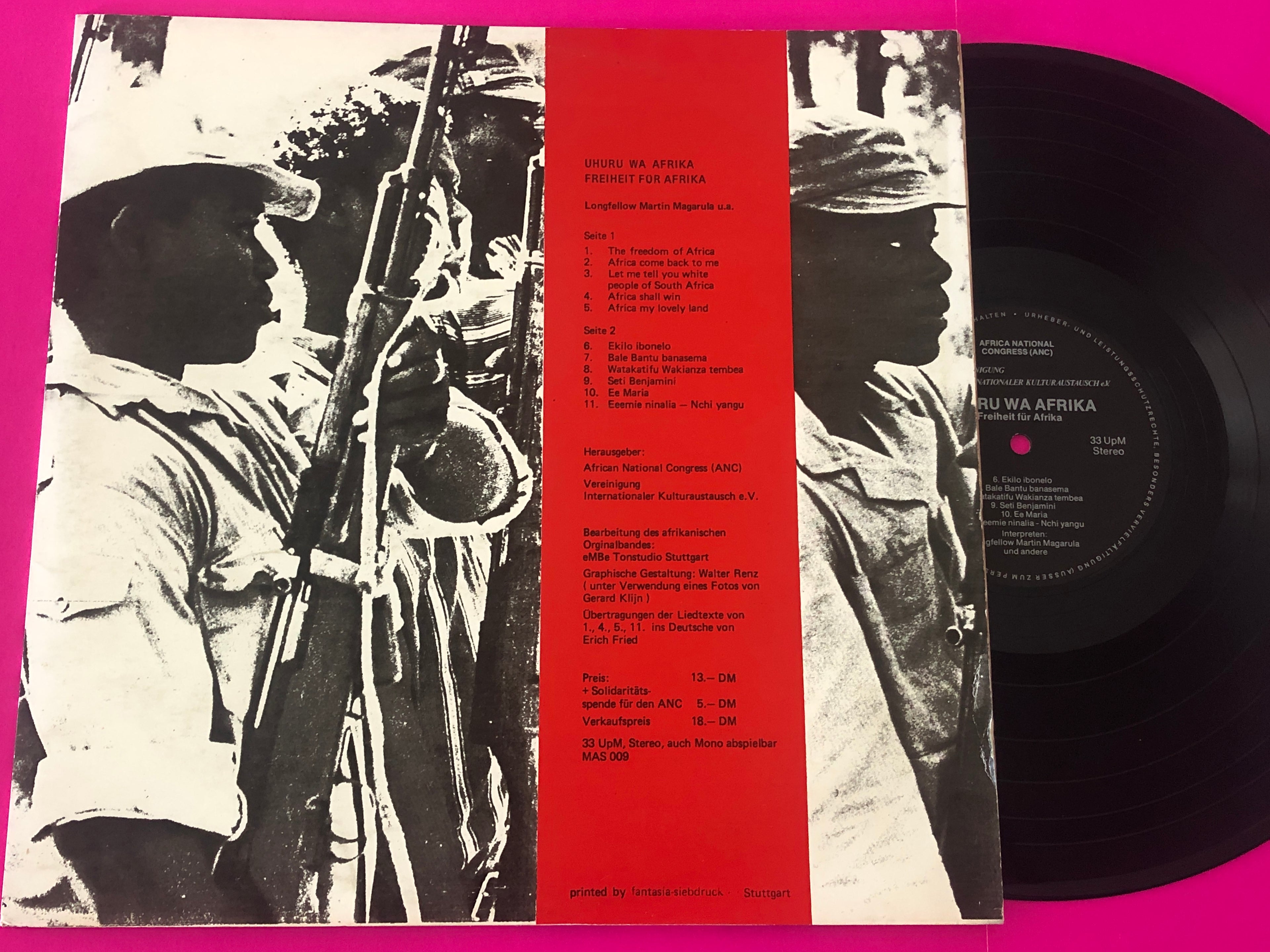 Longfellow Martin Magarula Und Unknown Artist : Uhuru Wa Afrika - Freiheit Für Afrika (LP)