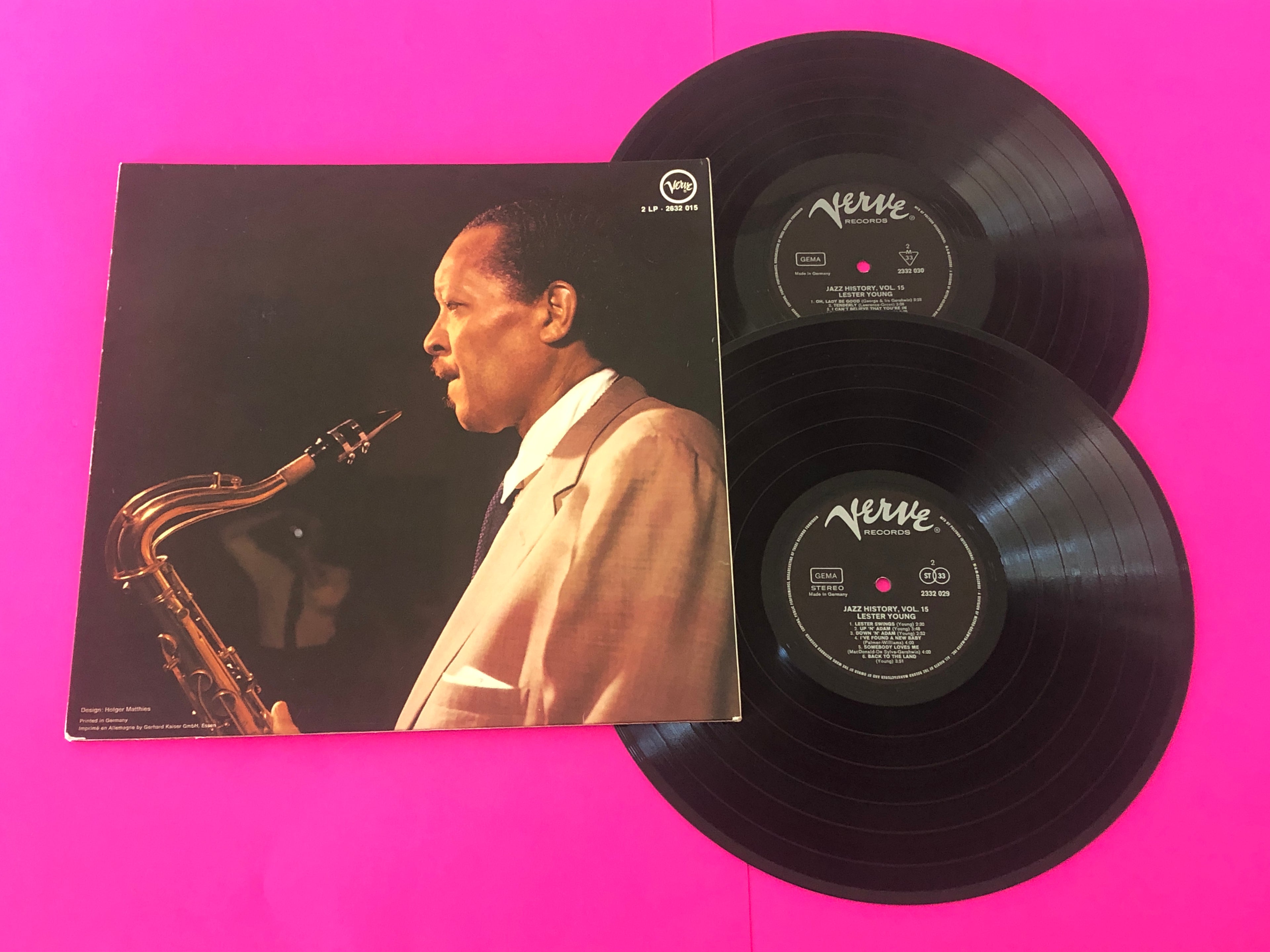 Lester Young : Jazz-History Vol. 15 (2xLP, Comp, Promo, Gat)