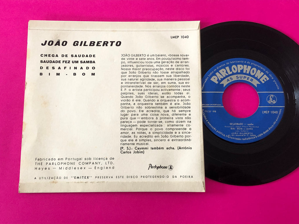 João Gilberto : Chega de Saudade (7", EP, Mono)