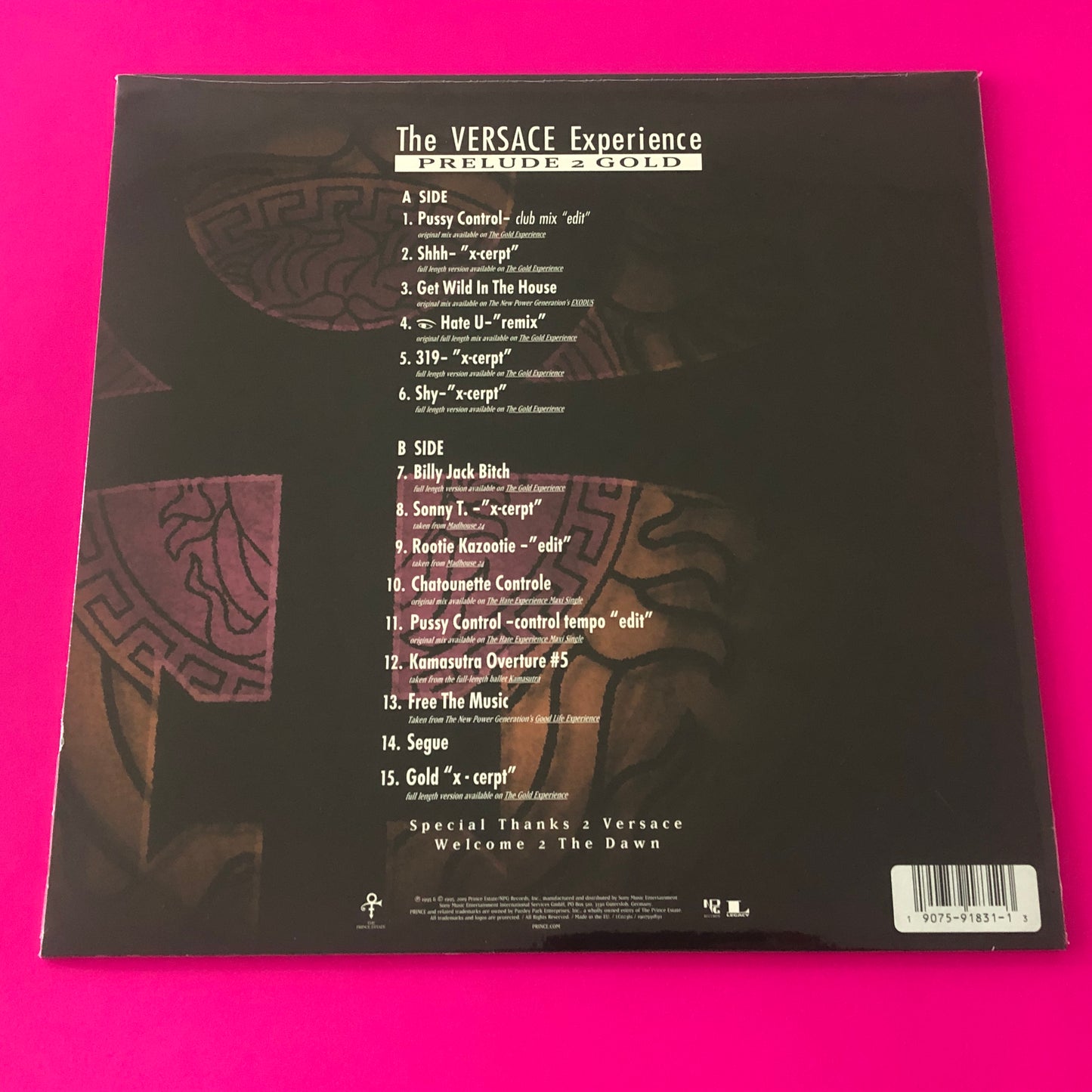 The Artist (Formerly Known As Prince) : The Versace Experience - Prelude 2 Gold (LP, Ltd, RE, Pur)