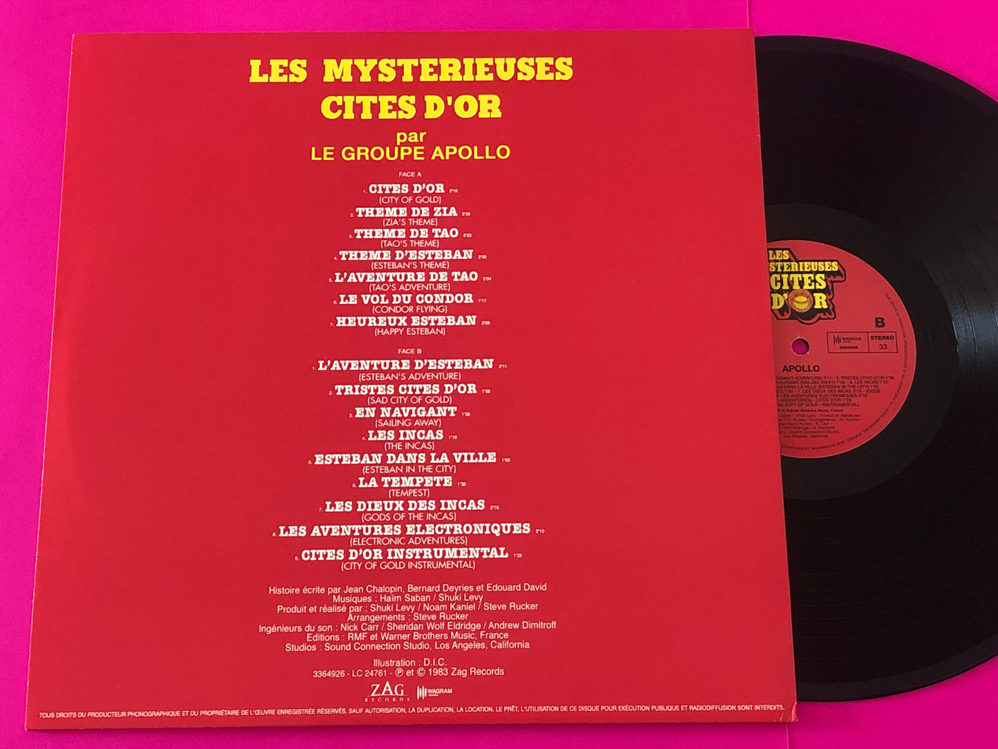 Apollo (18) : Les Mystérieuses Cités D'Or (Bande Originale De La Série Télévisée) (LP, Album, Ltd, RE)
