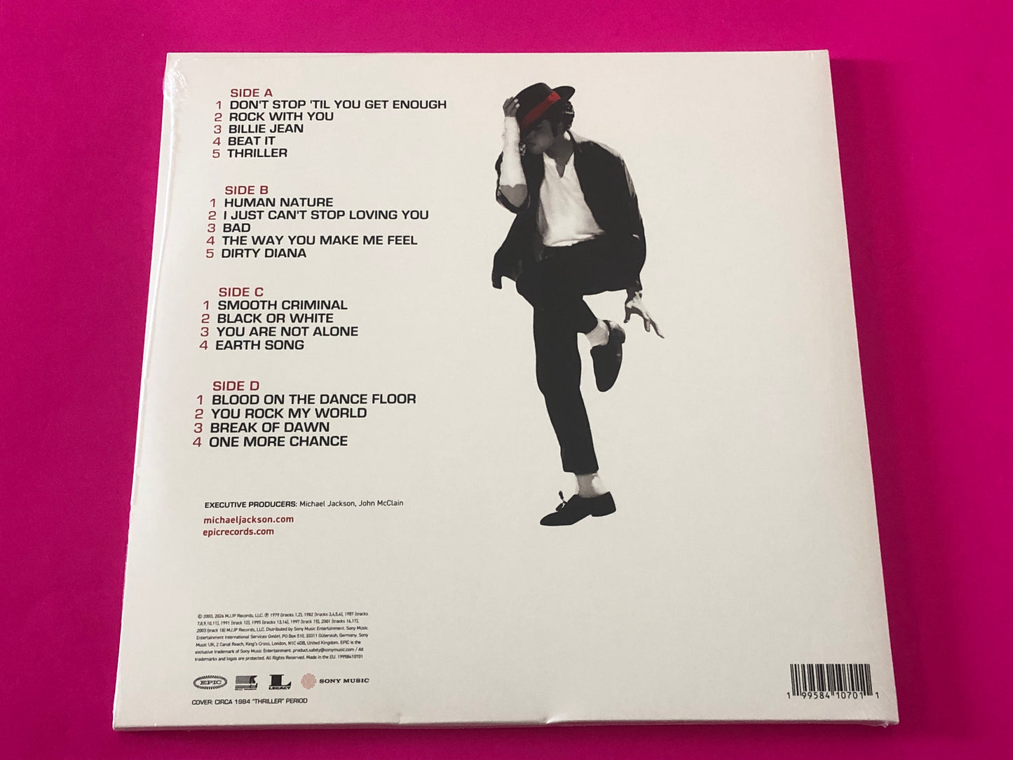 Michael Jackson : Number Ones (2xLP, Album, Comp, RE, Red)