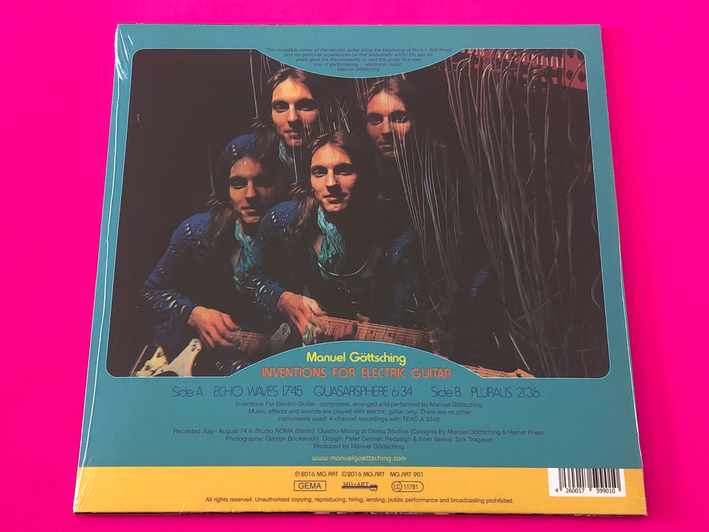Manuel Göttsching : Inventions For Electric Guitar (LP, Album, RE, 180)