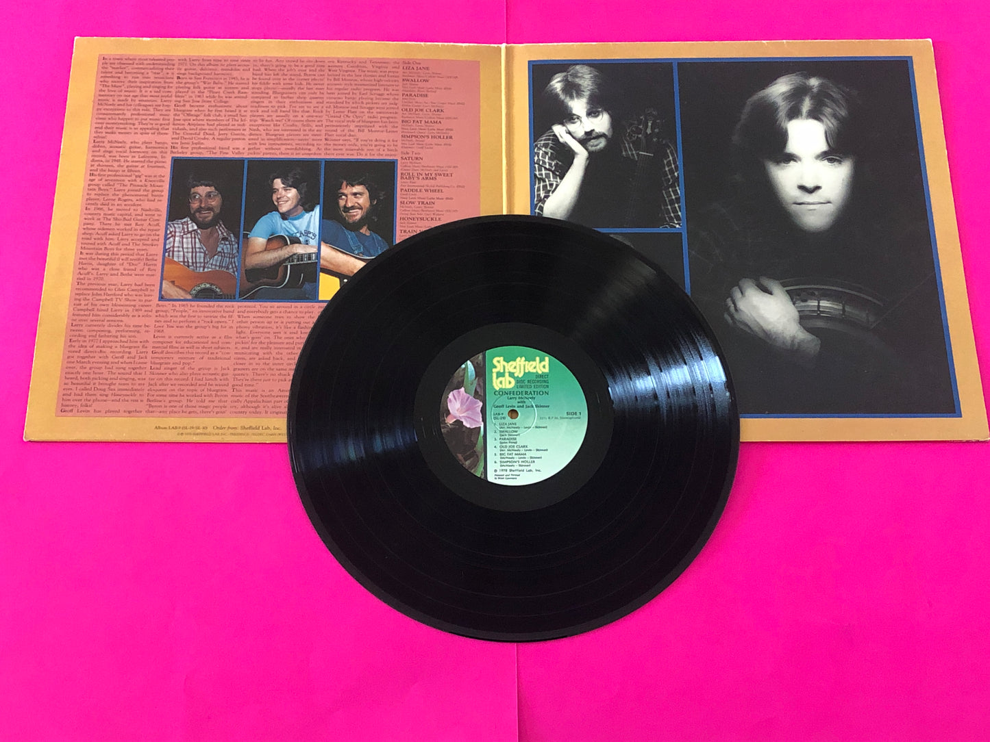 Larry McNeely With Geoff Levin And Jack Skinner (2) : Confederation (LP, Album, Ltd, Dir)