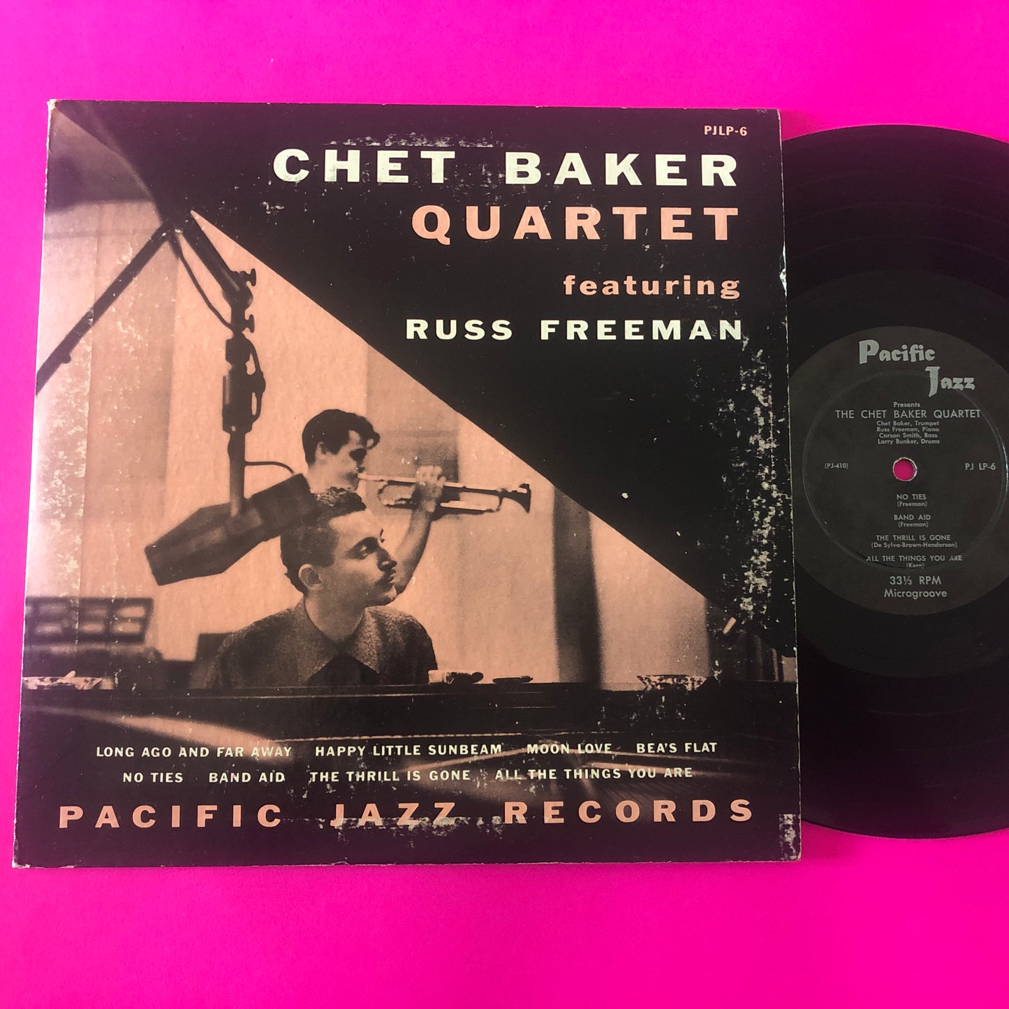 Chet Baker Quartet Featuring Russ Freeman : Chet Baker Quartet Featuring Russ Freeman (10", Album, Mono)
