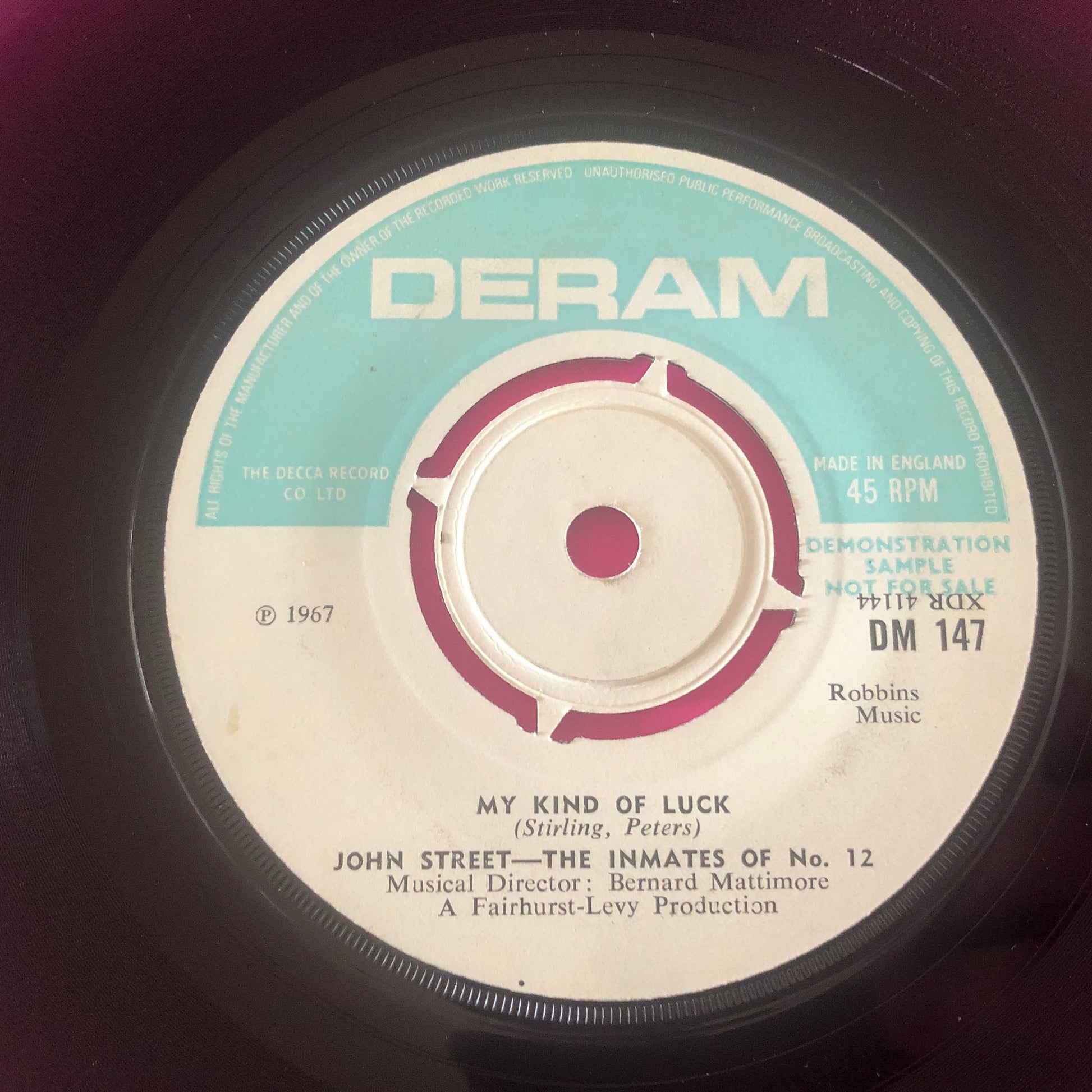 John Street - The Inmates Of No. 12 : Keep A Little Love (7", Single, Promo)