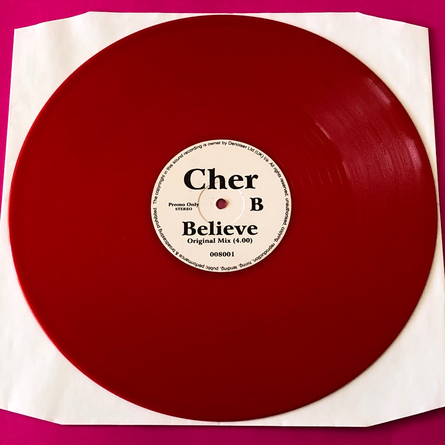 Cher : Believe (12", Promo, Red)