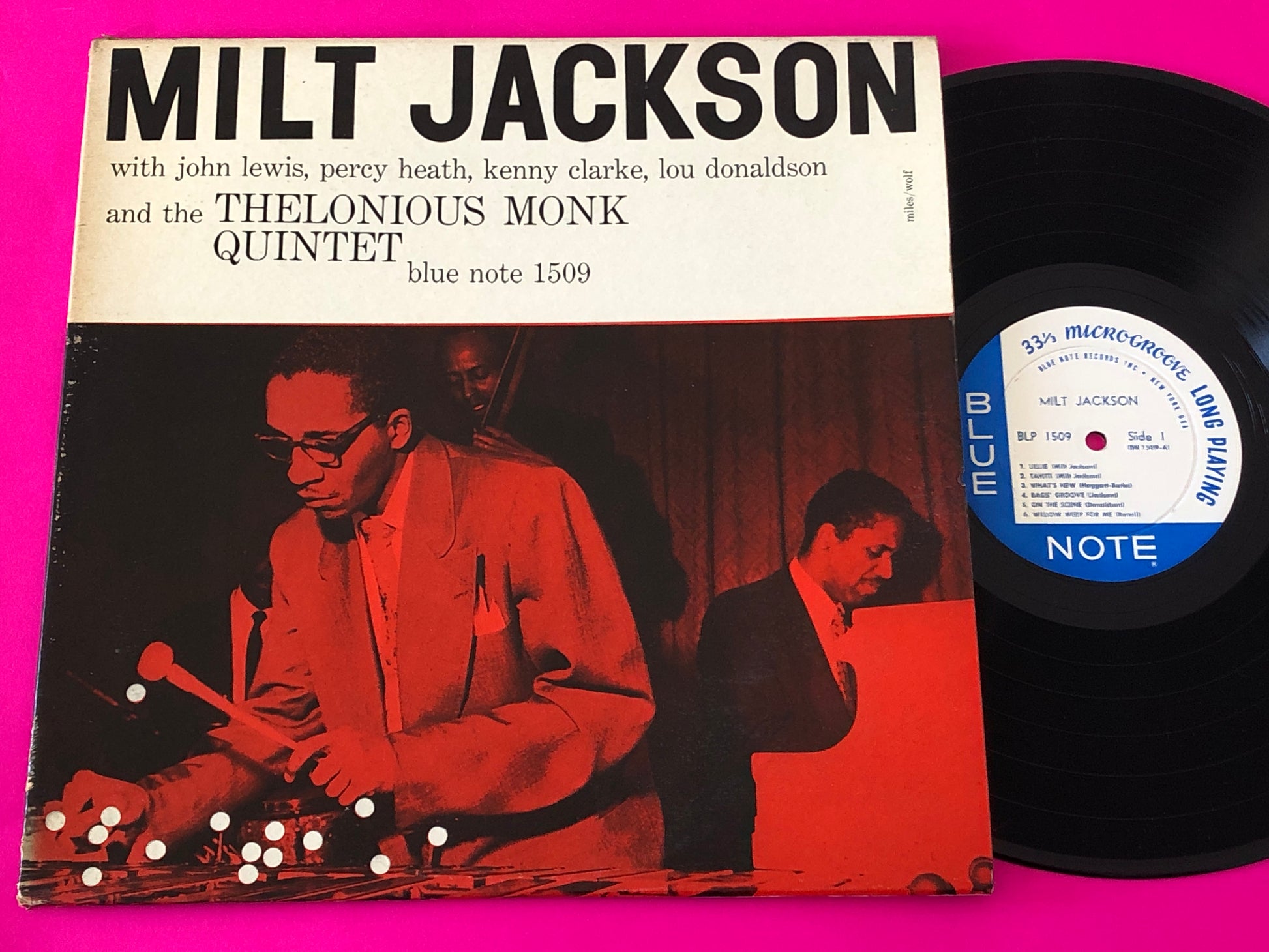 Milt Jackson With John Lewis (2), Percy Heath, Kenny Clarke, Lou Donaldson And The Thelonious Monk Quintet : Milt Jackson With John Lewis, Percy Heath, Kenny Clarke, Lou Donaldson And The Thelonious Monk Quintet (LP, Comp, Mono, RE, RM)