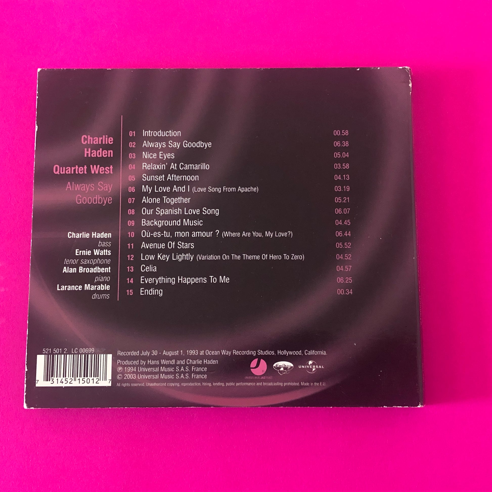 Charlie Haden Quartet West : Always Say Goodbye (CD, Album, RE, RM, Dig)