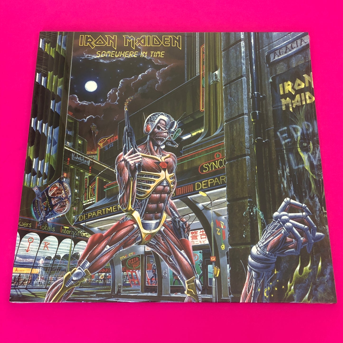 Iron Maiden : Somewhere in Time  (LP, Album, RE, RM)