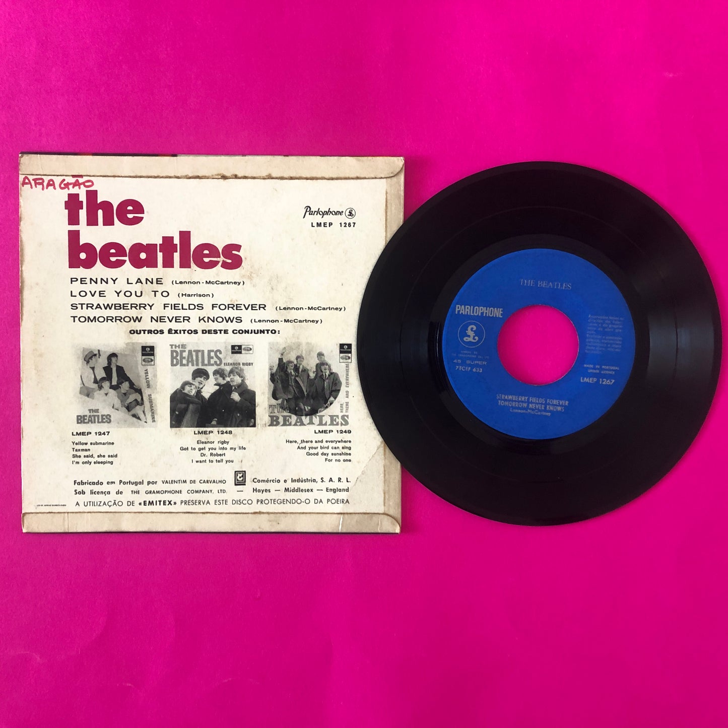 The Beatles : Strawberry Fields Forever / Penny Lane (7", EP, Mono)