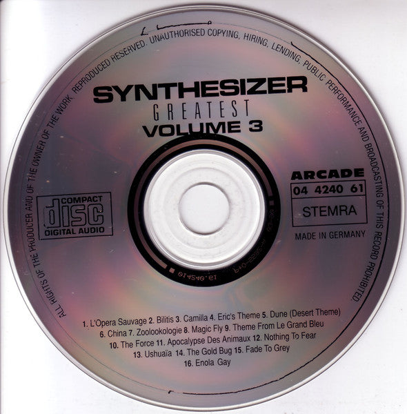 Ed Starink : Synthesizer Greatest Volume 3 (CD, Album)