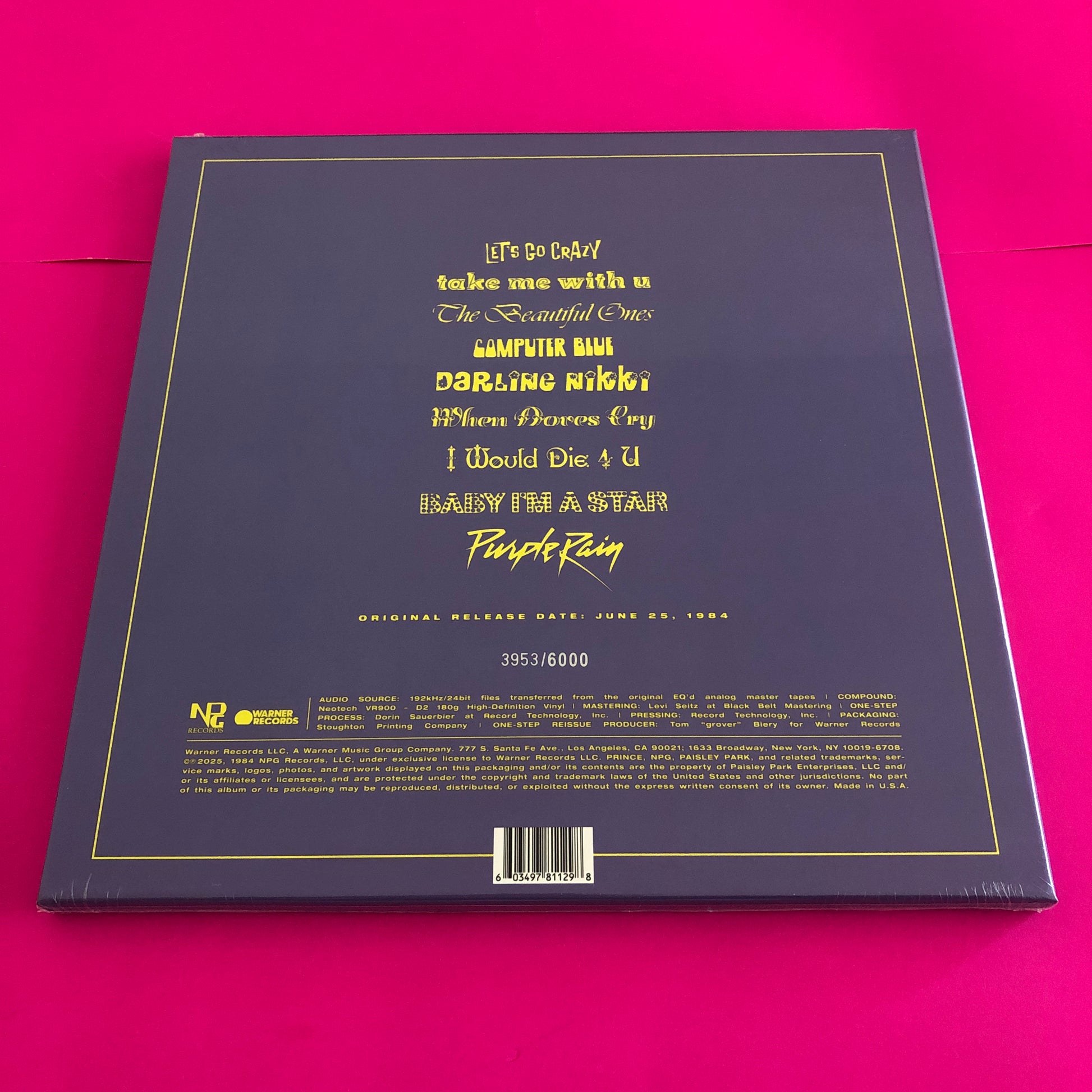 Prince And The Revolution : Purple Rain (LP, Album, Ltd, Num, RE, 180)