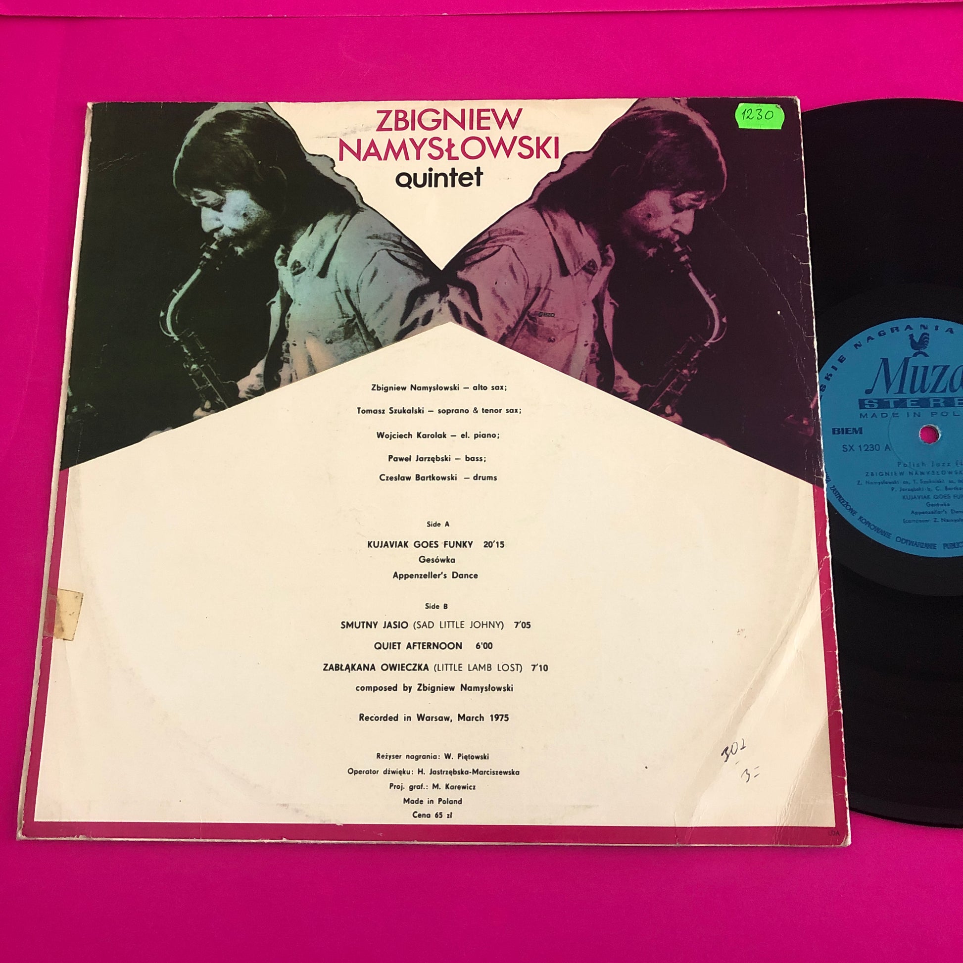 Zbigniew Namysłowski Quintet : Kujaviak Goes Funky (LP, Album, Blu)
