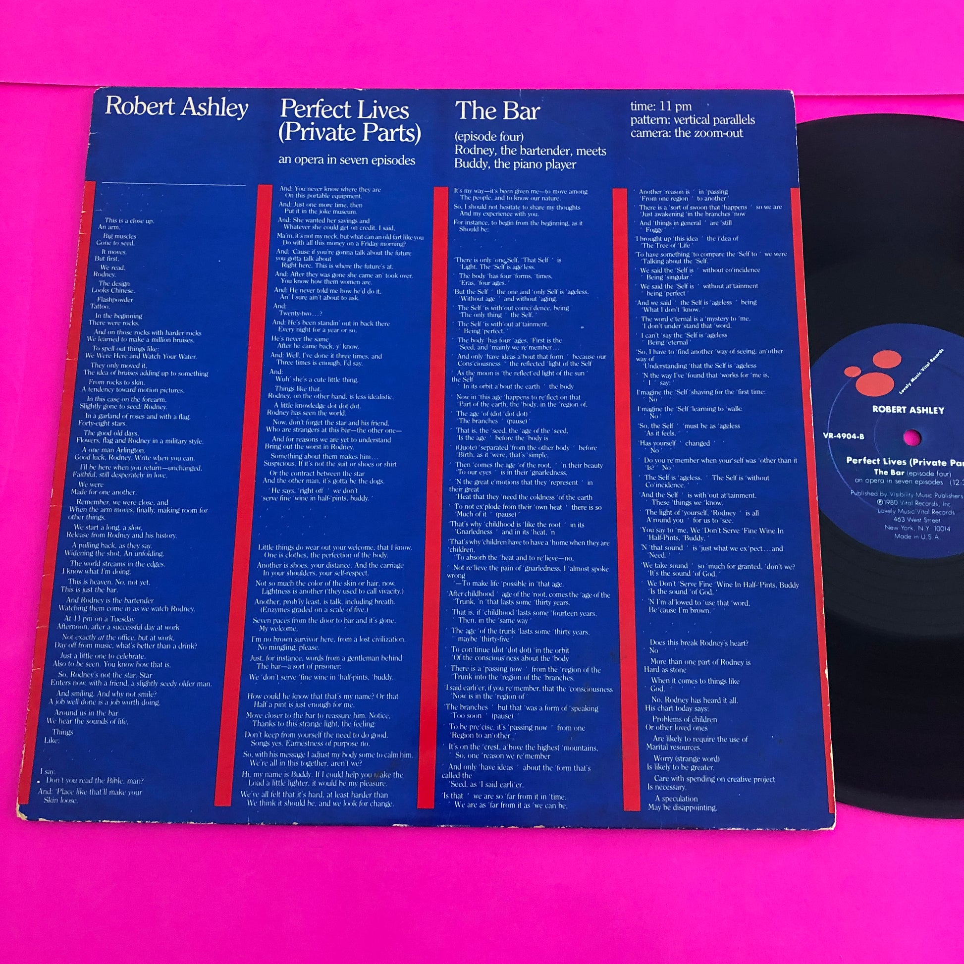 Robert Ashley : Perfect Lives (Private Parts): The Bar (LP)