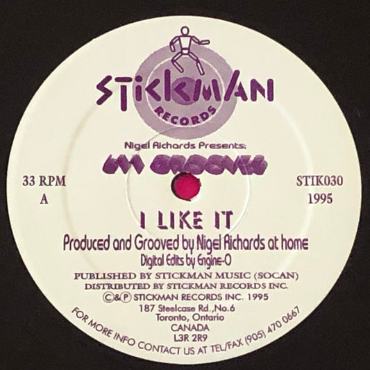 Nigel Richards Presents 611 Grooves : I Like It (12", EP)